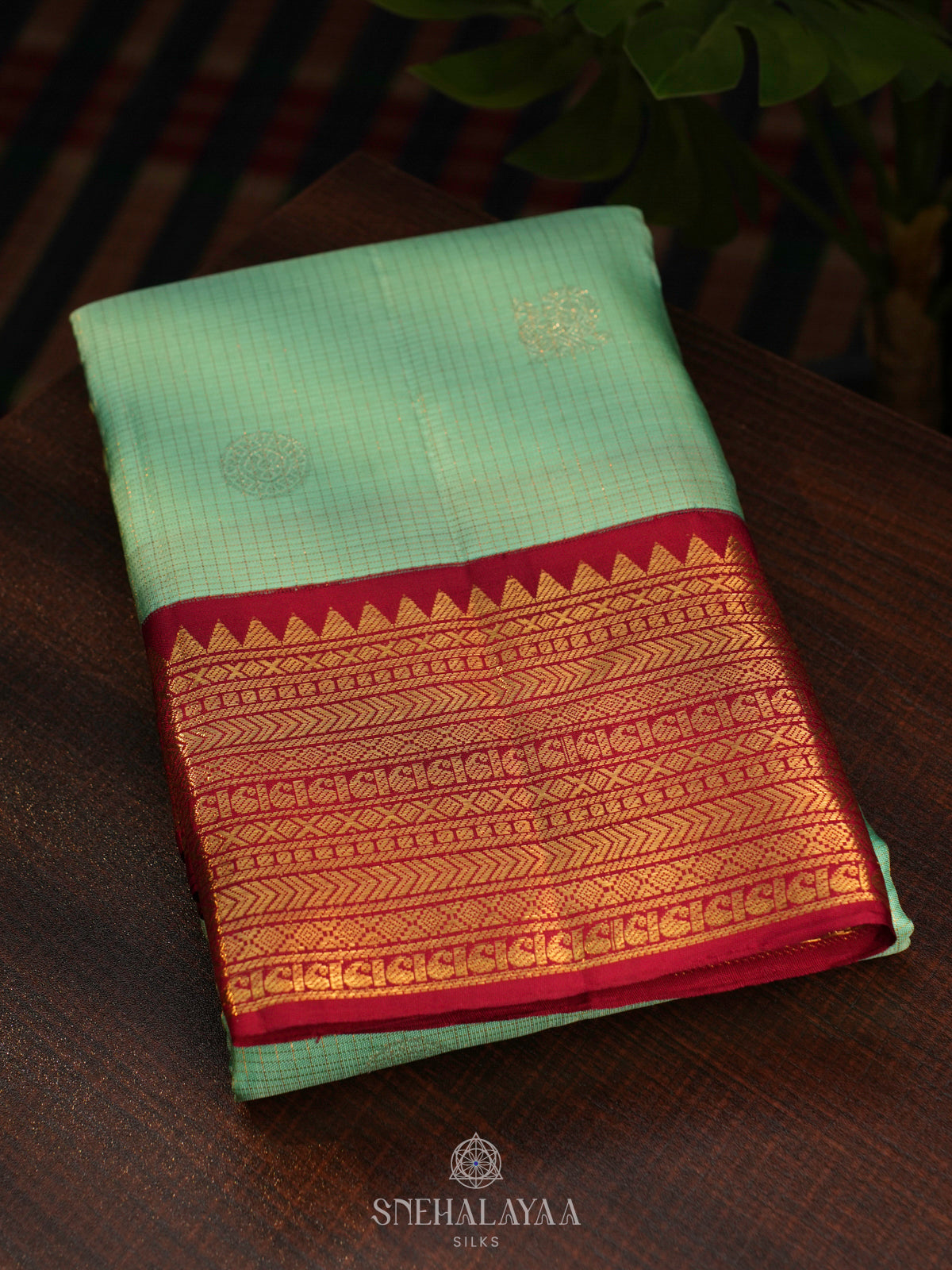 Pista Green Kanjivaram Silk Saree