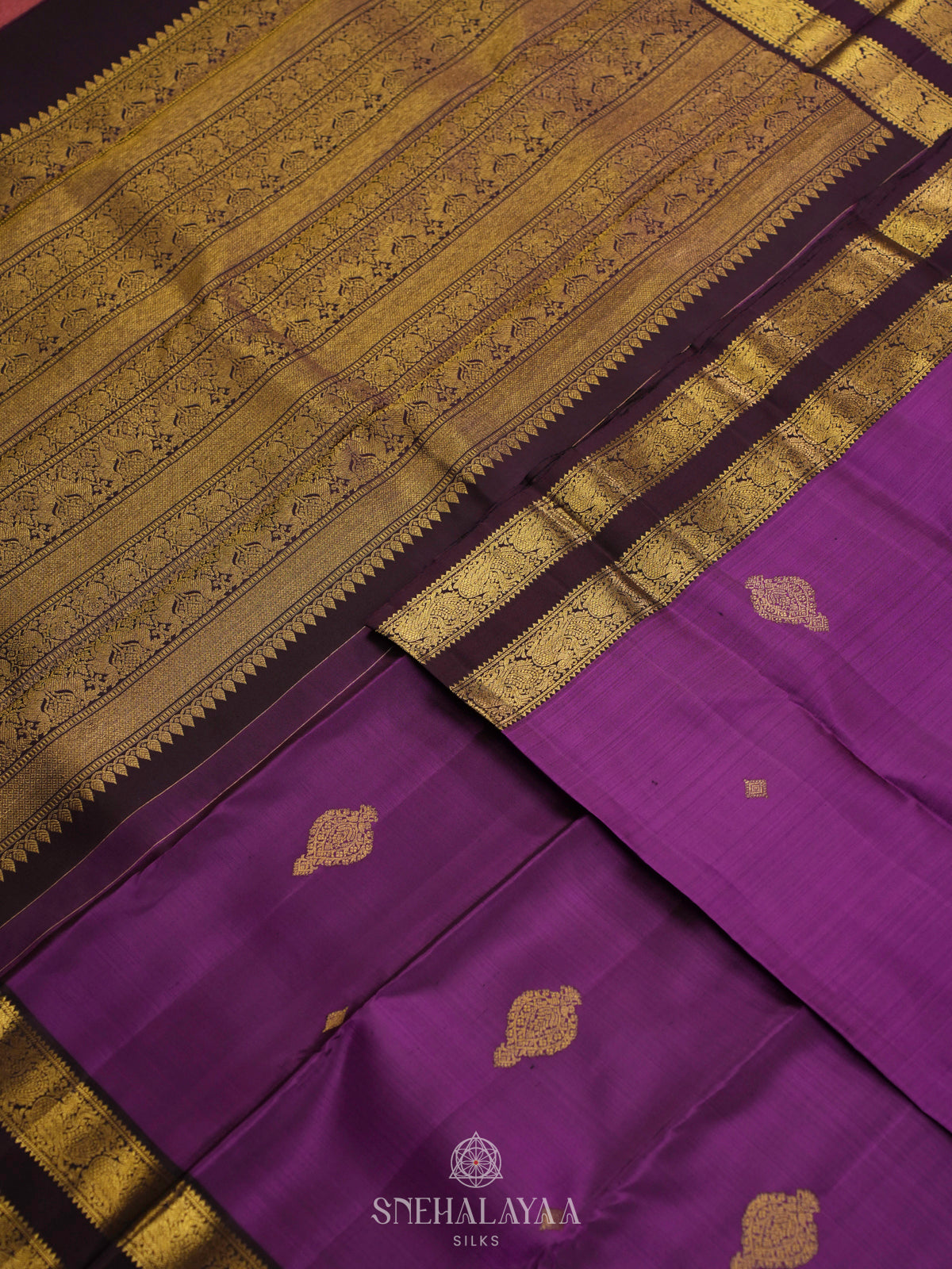 Lavender Kanjivaram Silk Saree