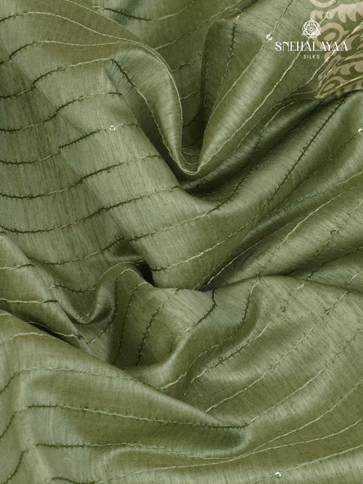 Sage Green Dola Silk Saree