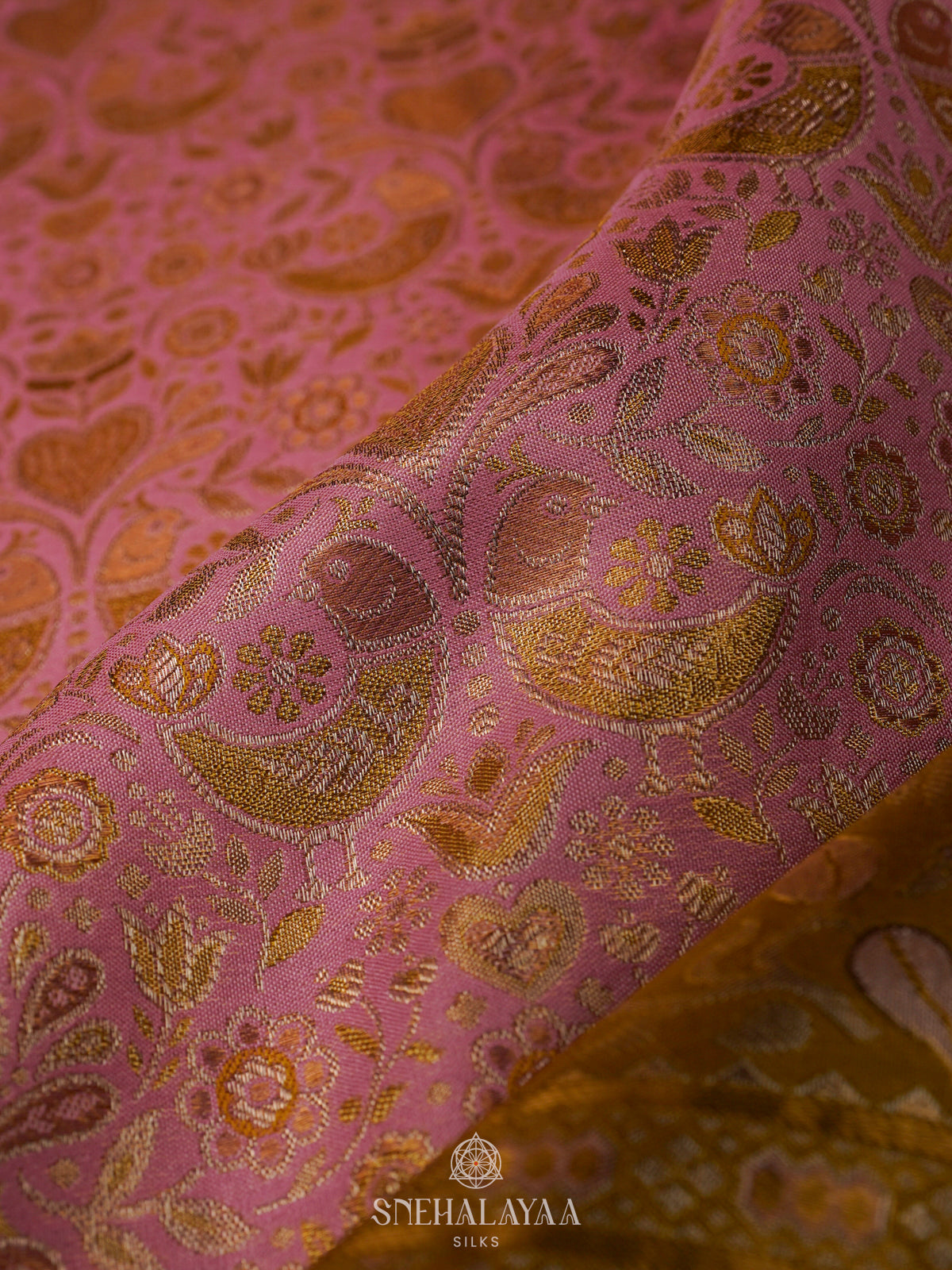 Pink Kanjivaram Silk Saree