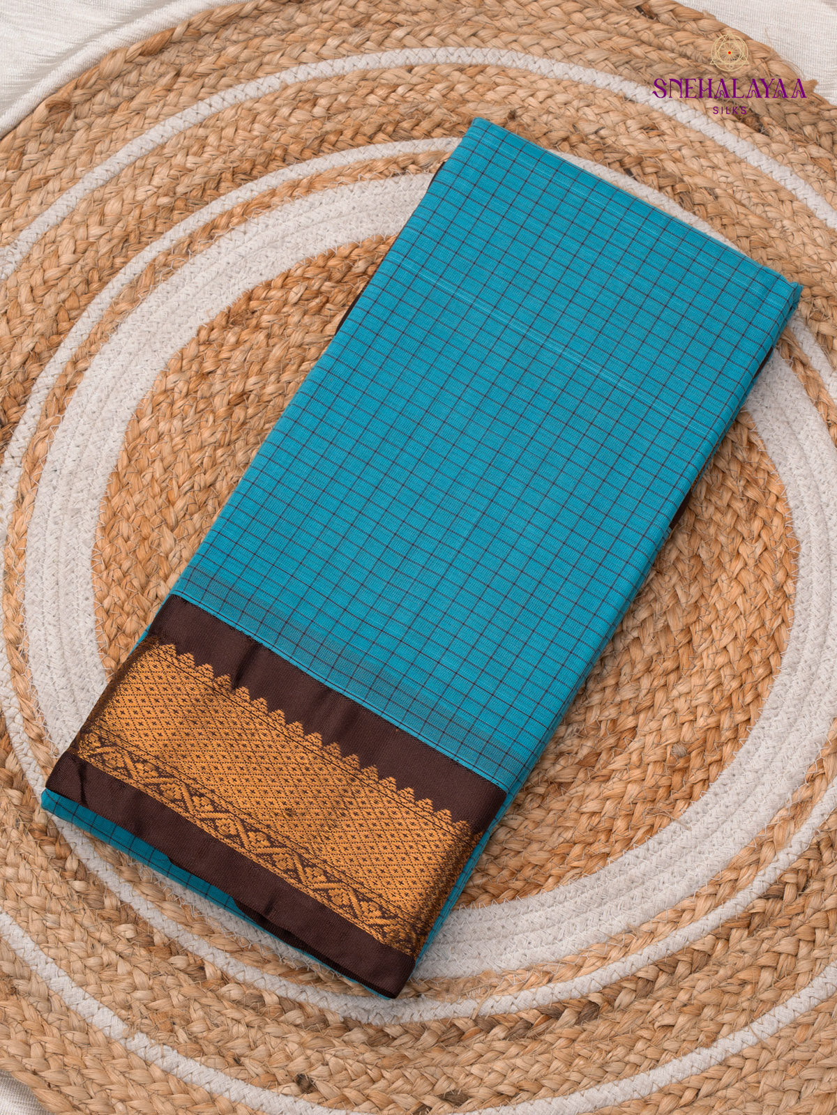 Blue Gadwal Cotton Sare