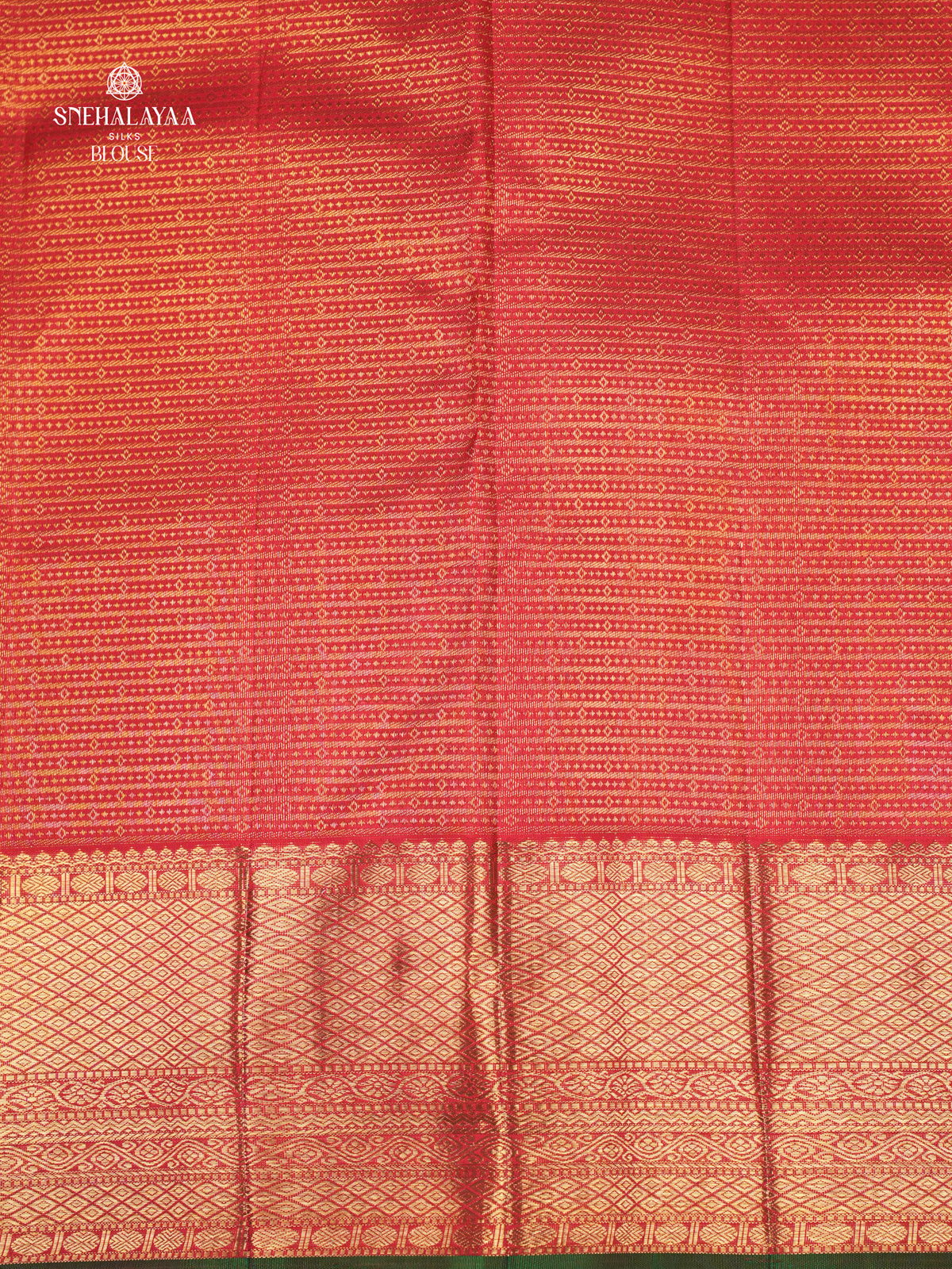 Rust Orange Kanjivaram Silk Saree
