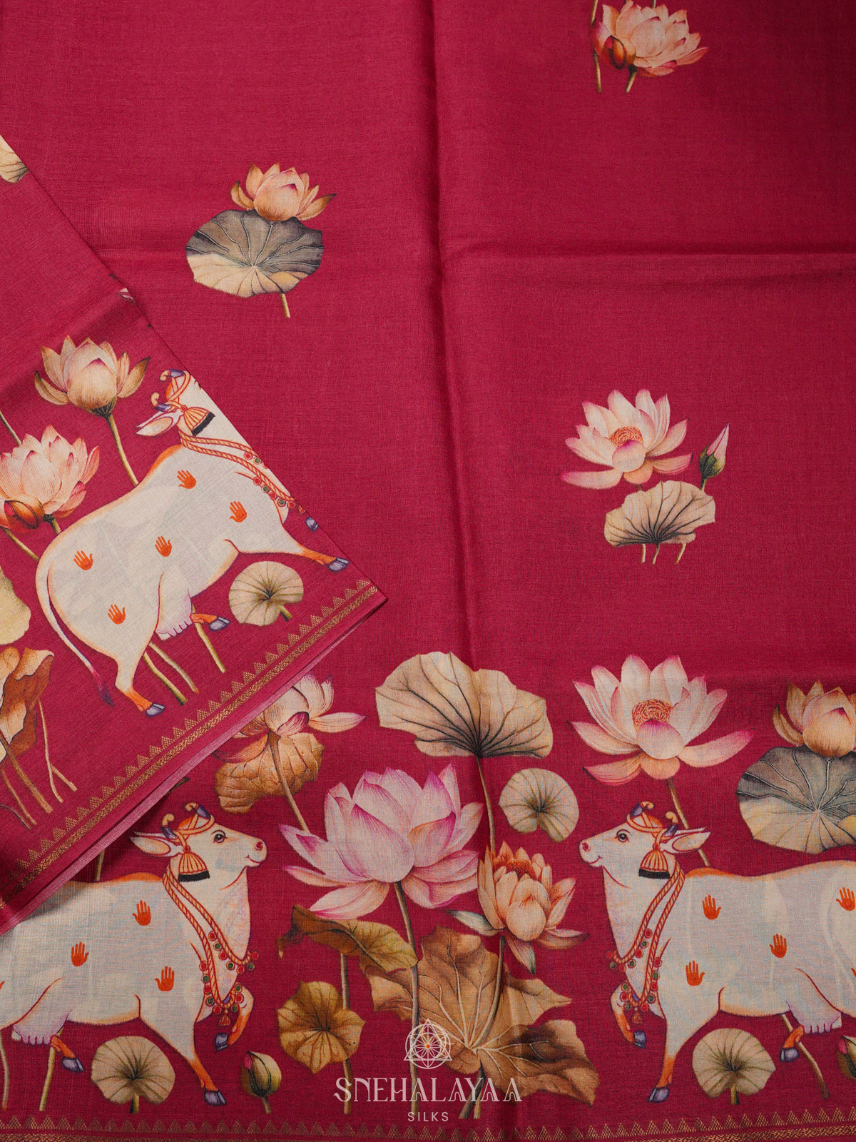 Pink Tussar Saree