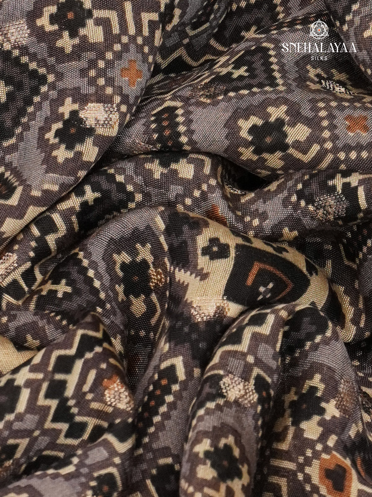 Ash Grey Chanderi Saree