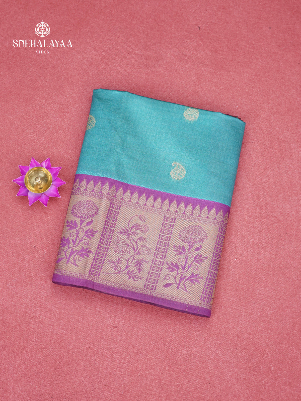 Sky Blue Jute Saree