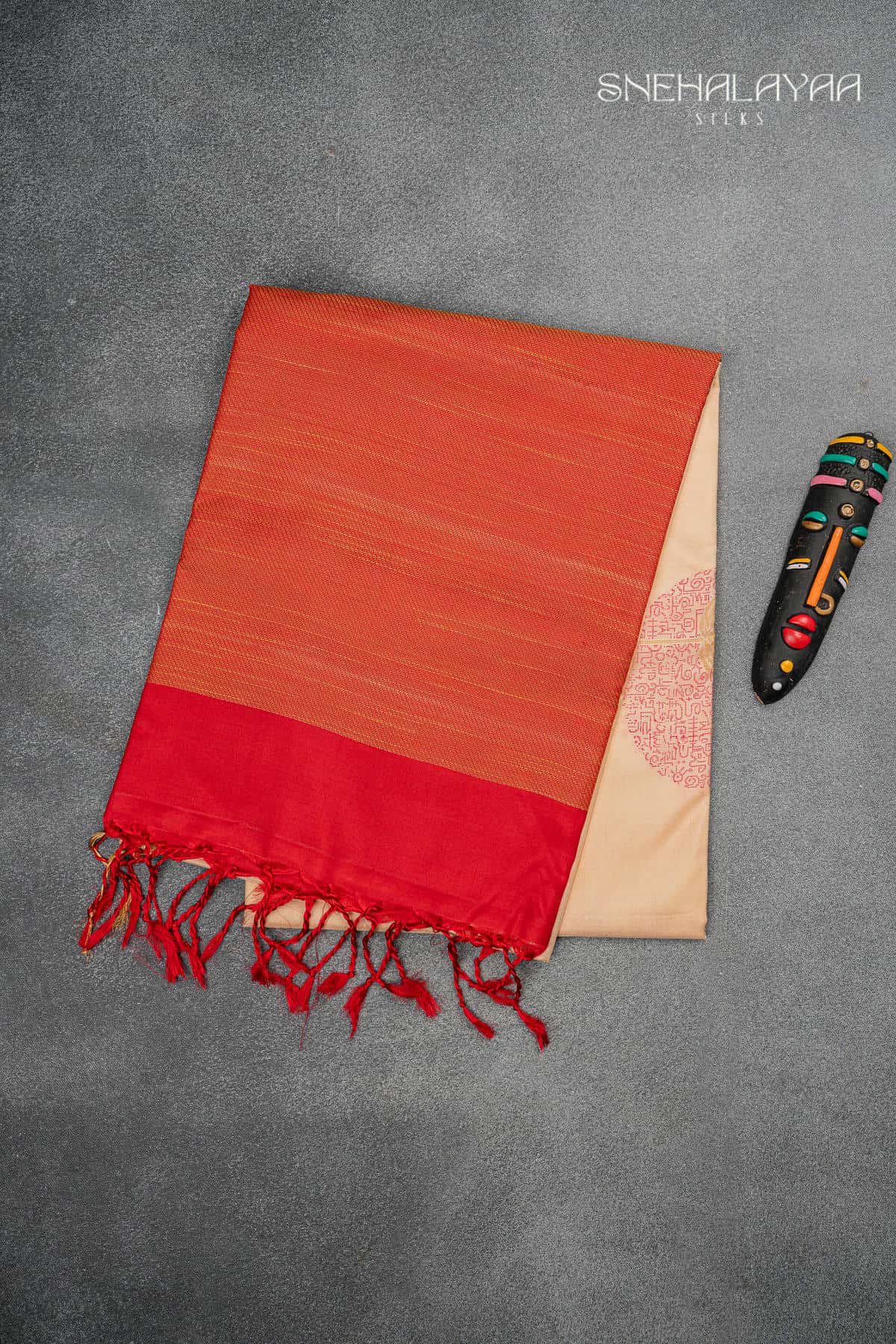 Peach Soft Silk Saree