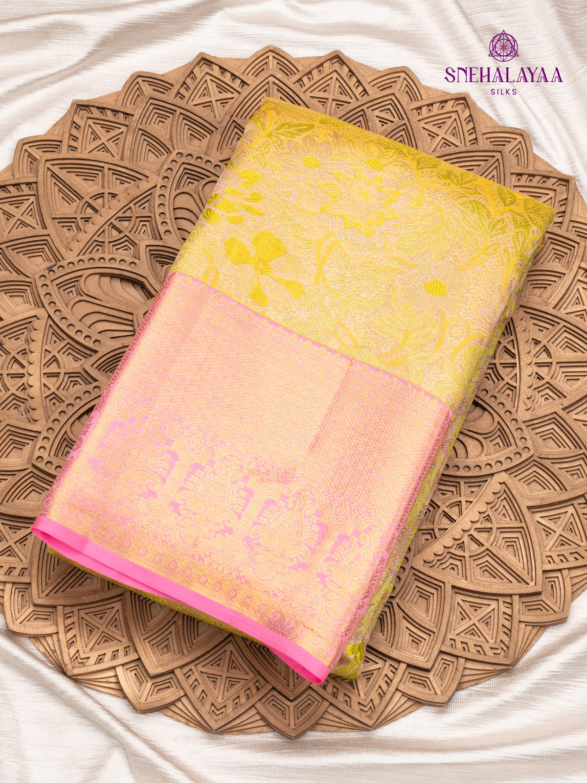 Yellow Kanjivaram Silk Saree