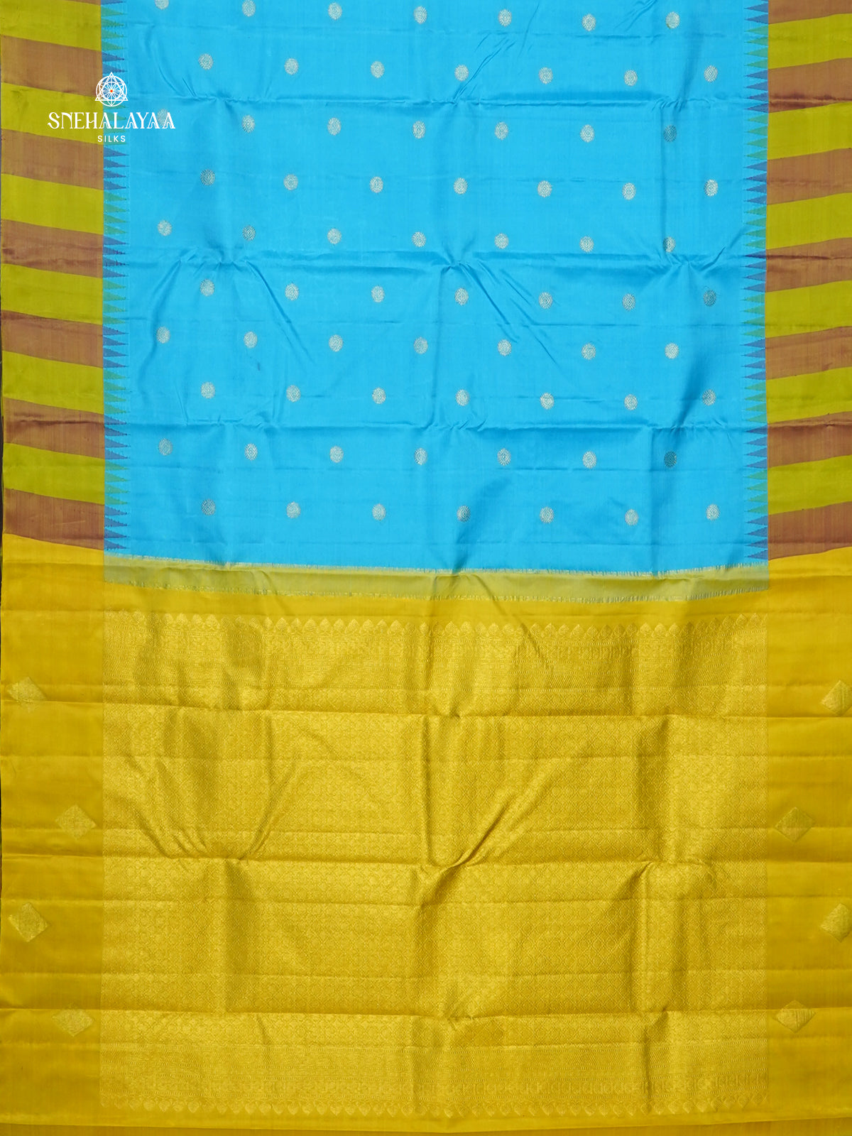 Sky Blue Kanjivaram Silk Saree