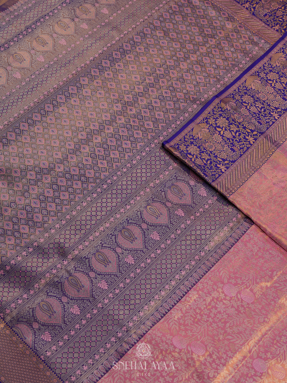 Pink Kanjivaram Silk Saree