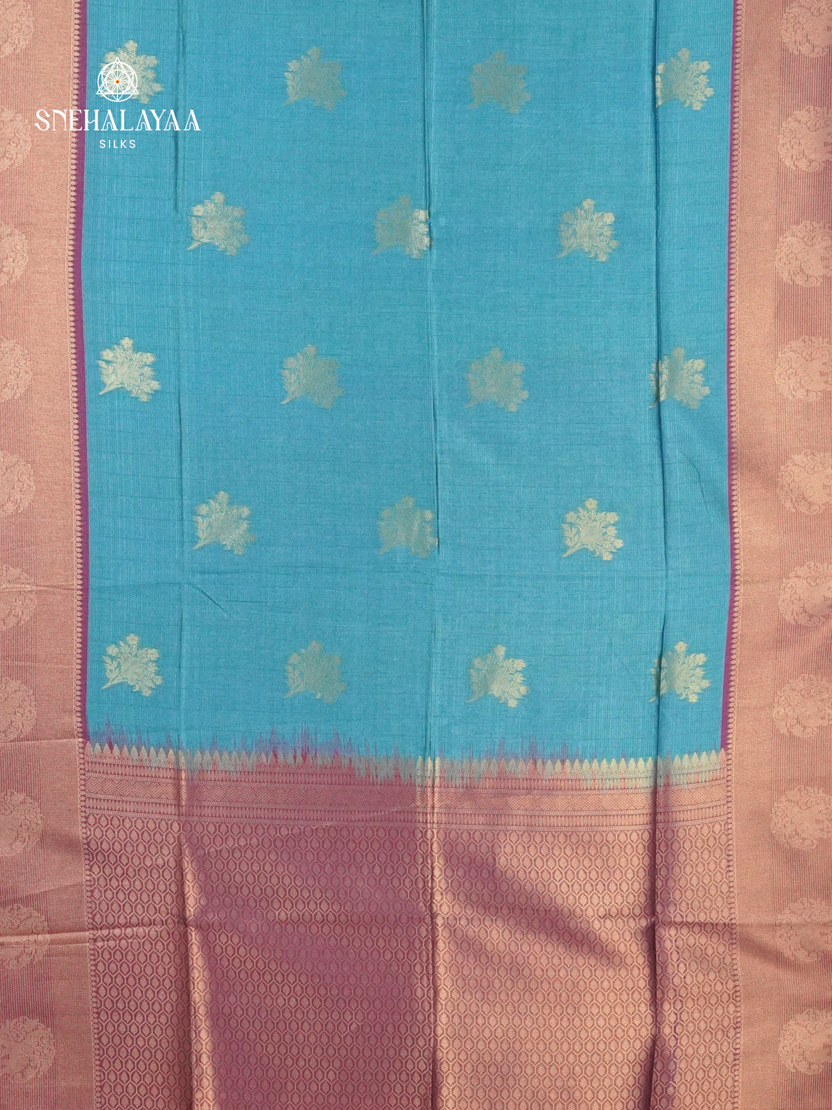 Sky Blue Jute Saree