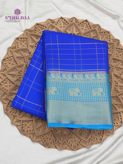 Royal Blue Mysore Silk Saree