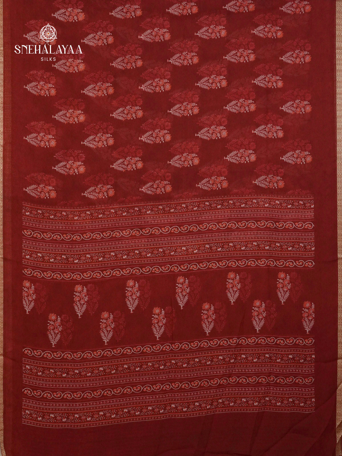 Maroon Dola Silk Saree