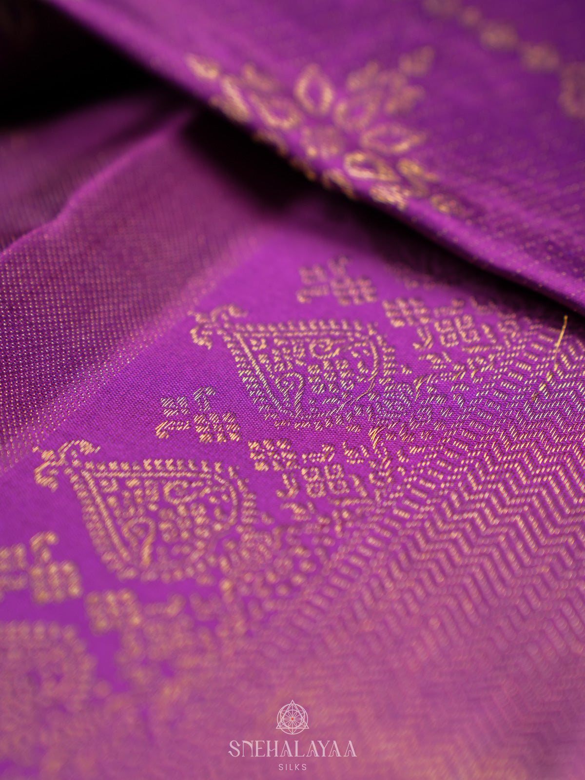 Purple Kanjivaram Silk Saree