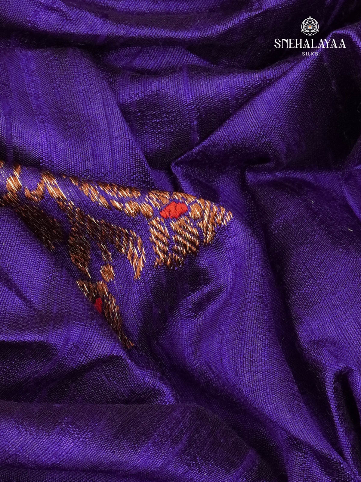 Purple Banaras Raw Silk Saree