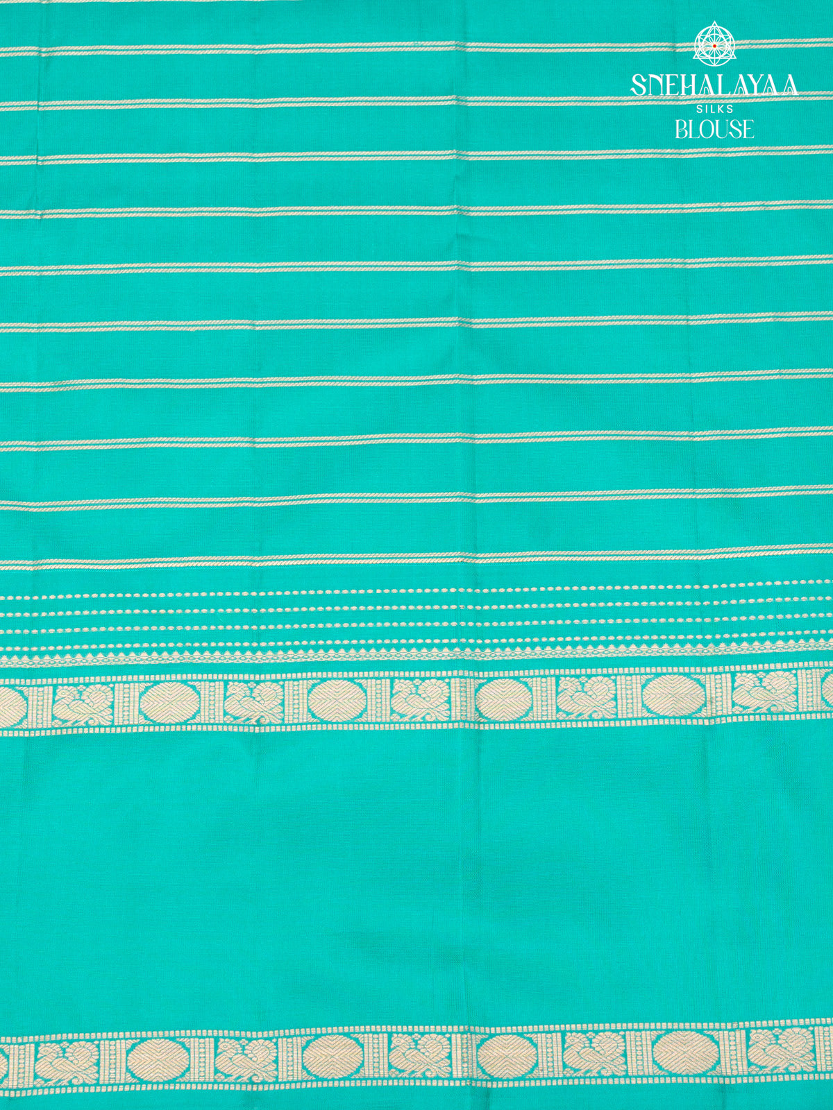Turquoise Kanjivaram Silk Saree