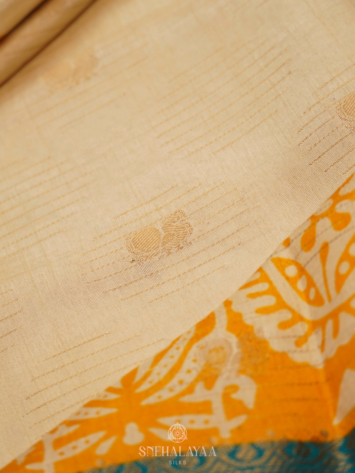 Beige Dola Silk Saree