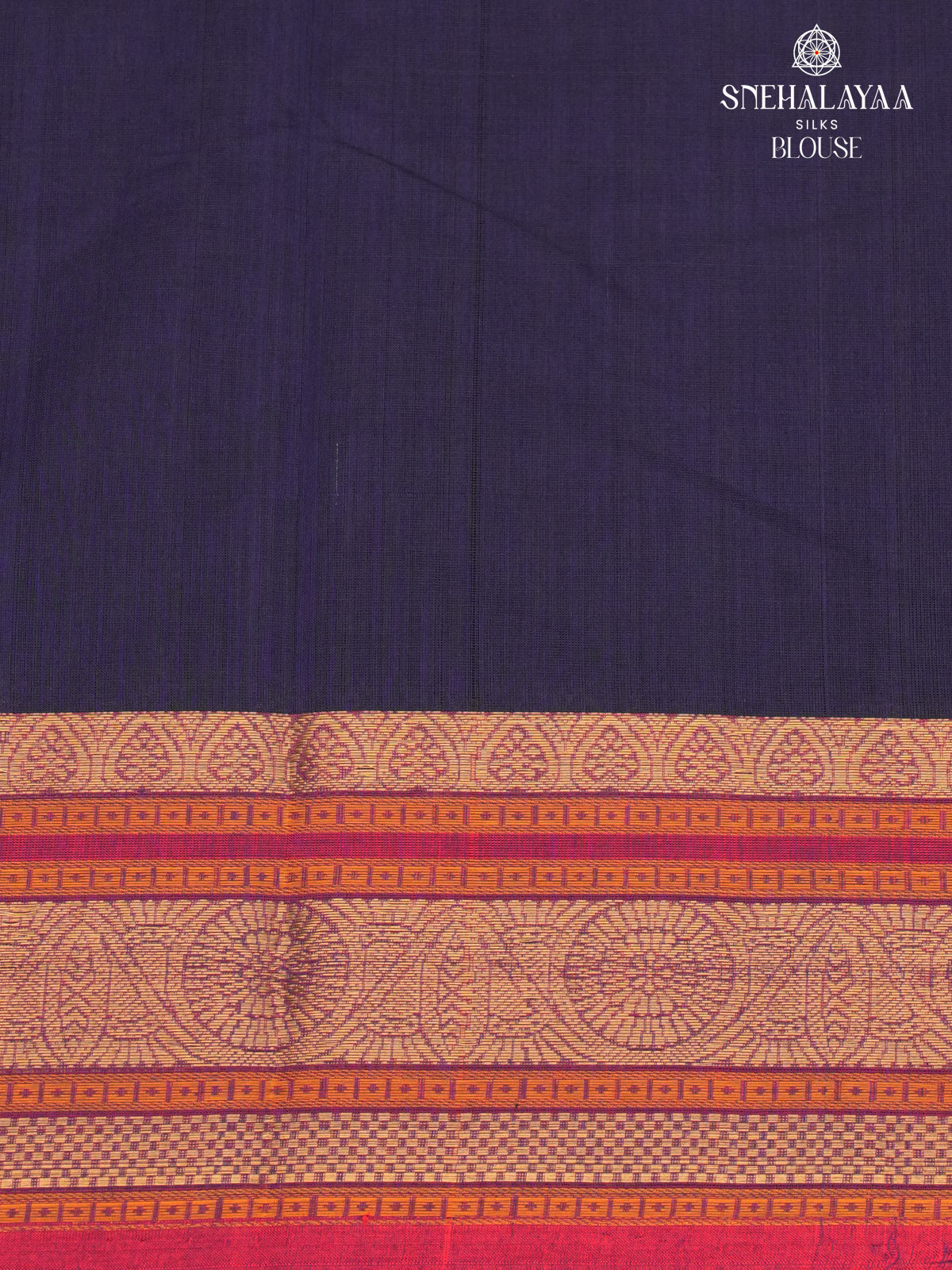 Navy Blue Pure Kanchi Cotton Saree