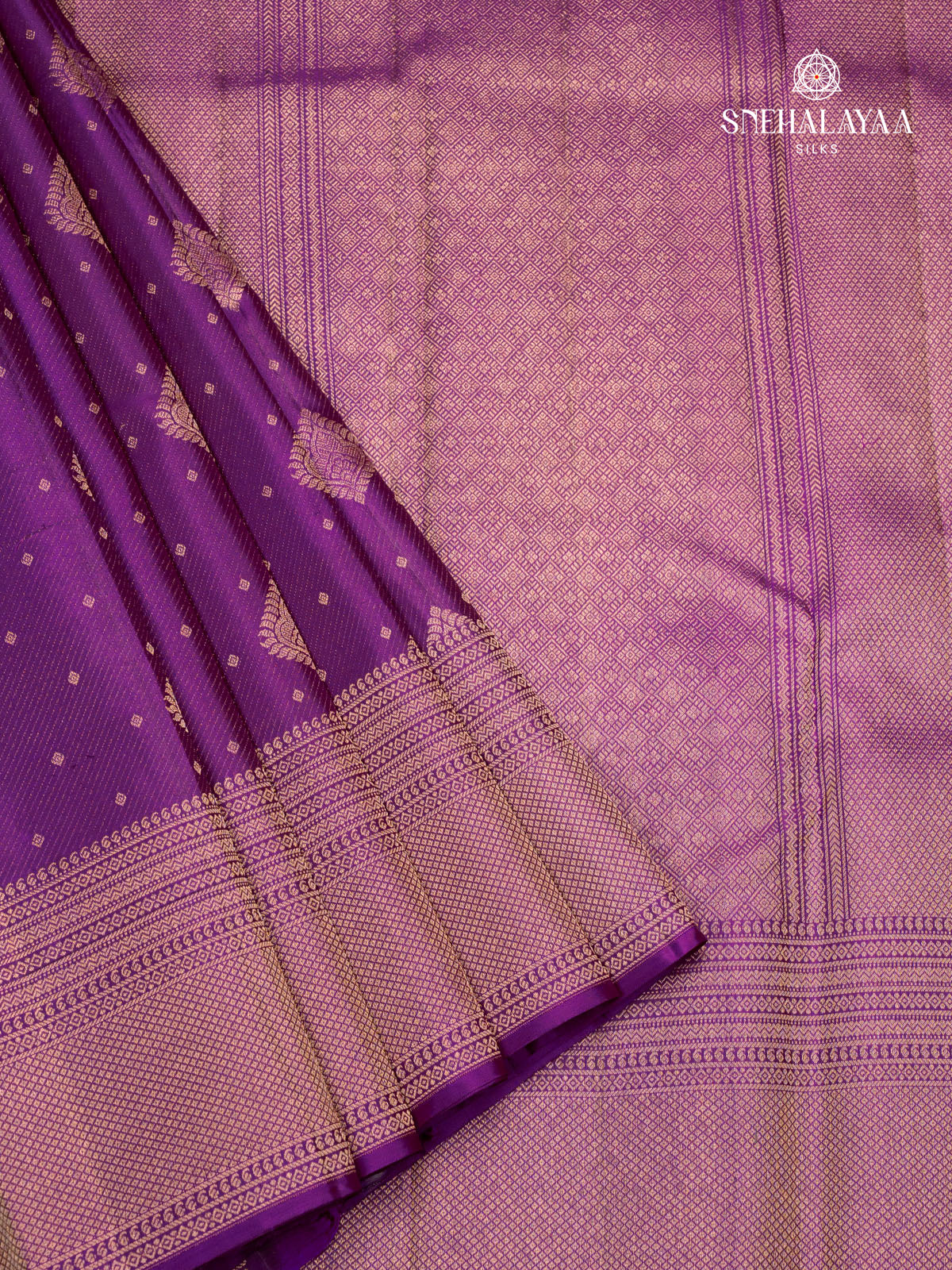 Violet Kanjivaram Silk Saree