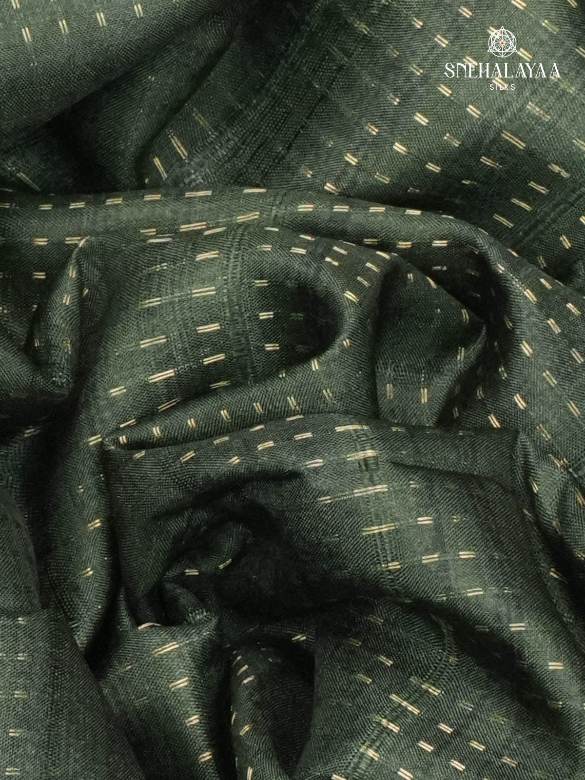 Pastel Green Floral Printed Tussar Saree