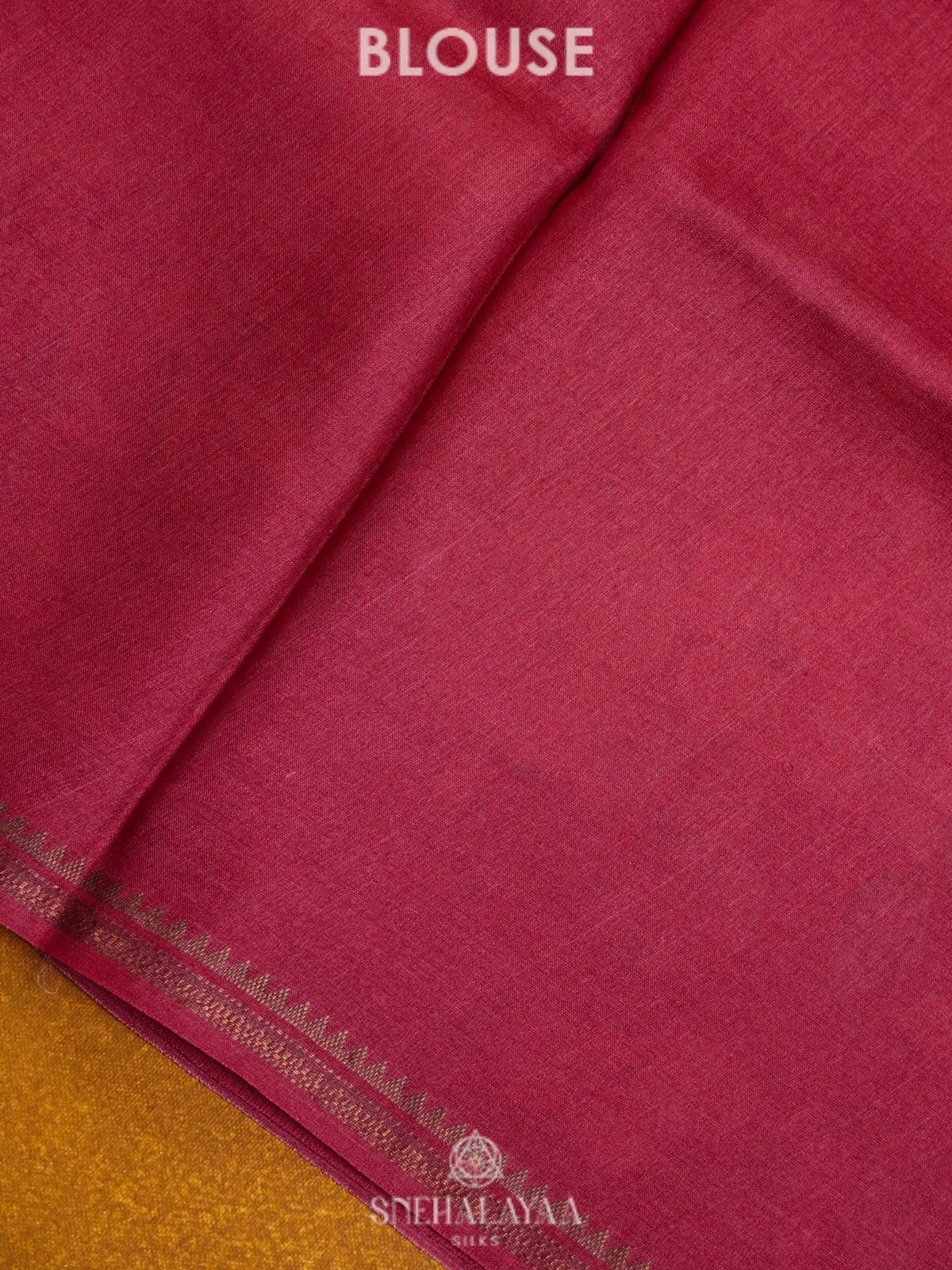 Cherry Red Tussar Saree