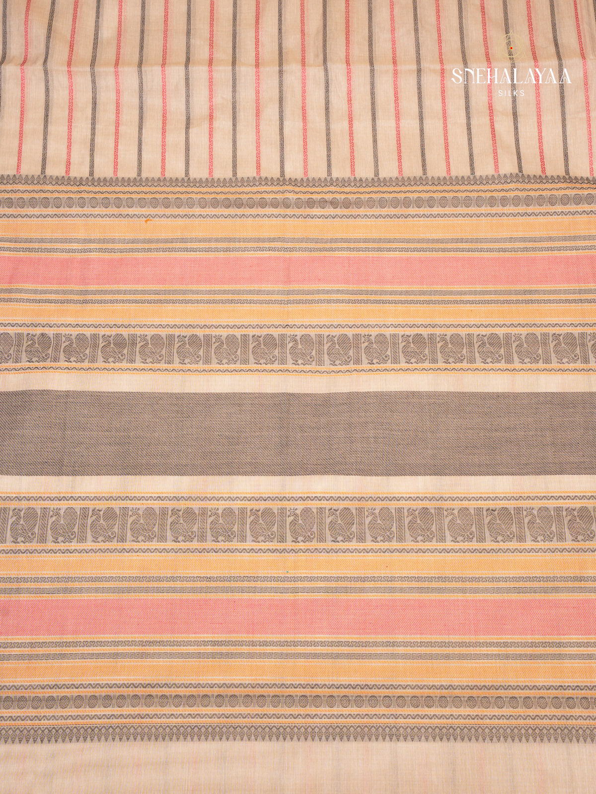 Light Yellow Kanchi Cotton Saree