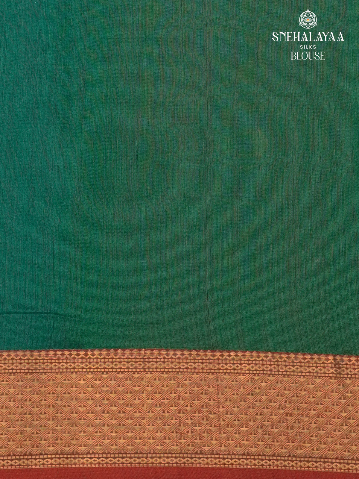 Emerald Green Maheshwari Silk Cotton Saree