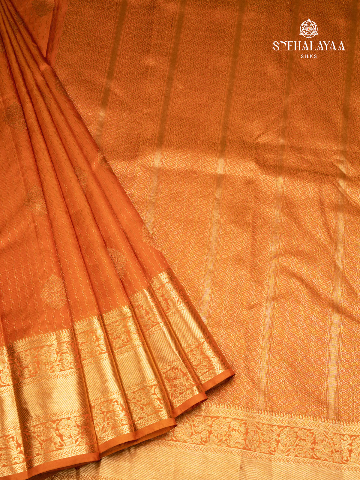 Orange Kanjivaram Silk Saree