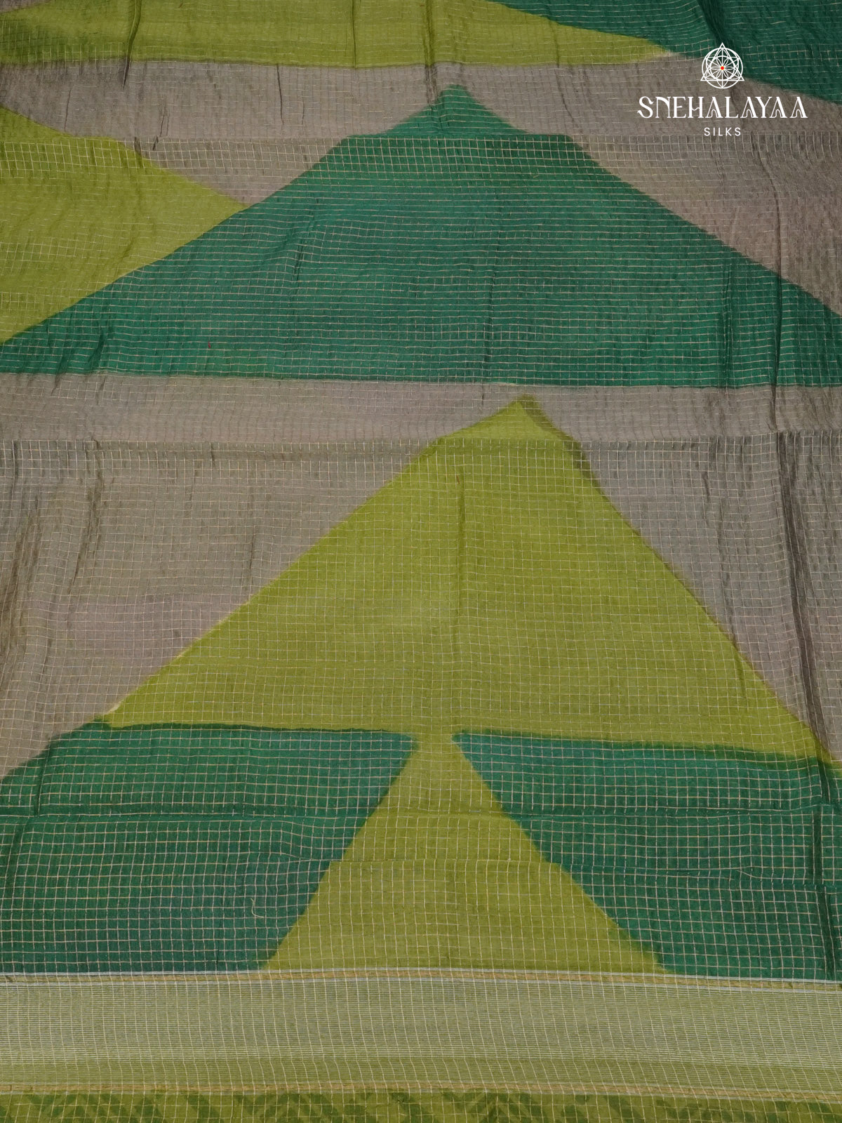 Olive Green Chanderi Saree