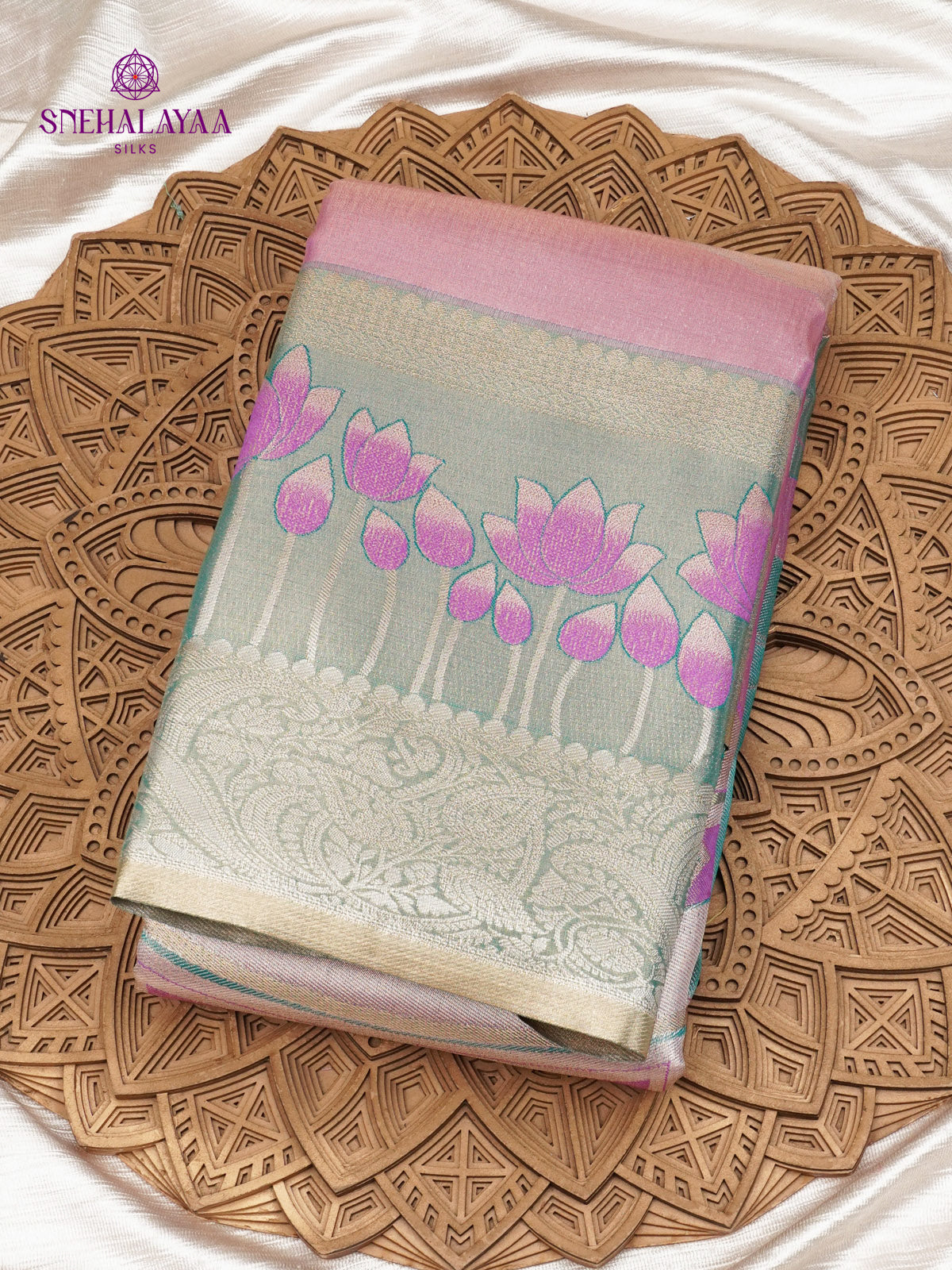 Lavender Art Silk Saree