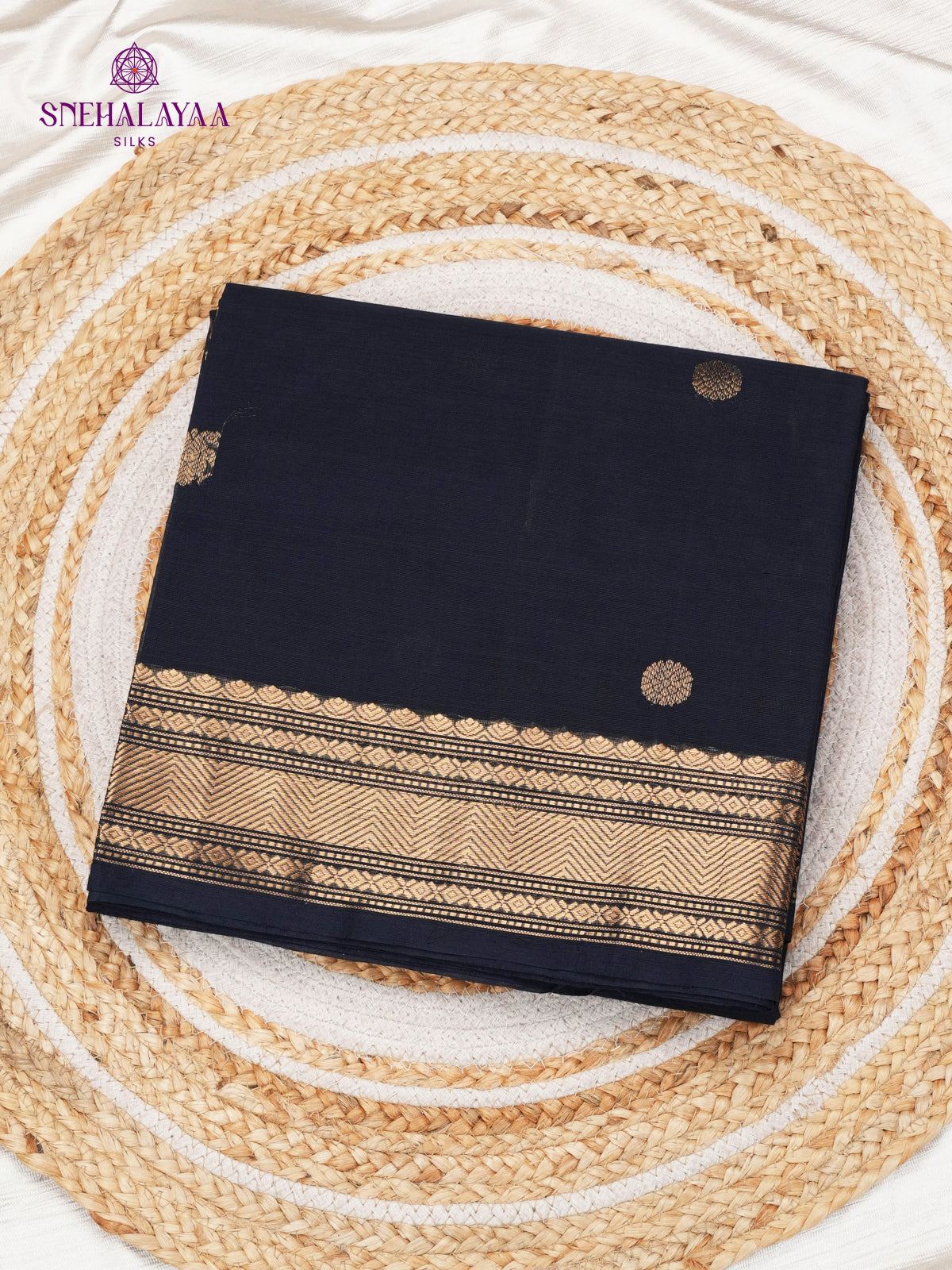Black Venkatagiri Cotton Saree