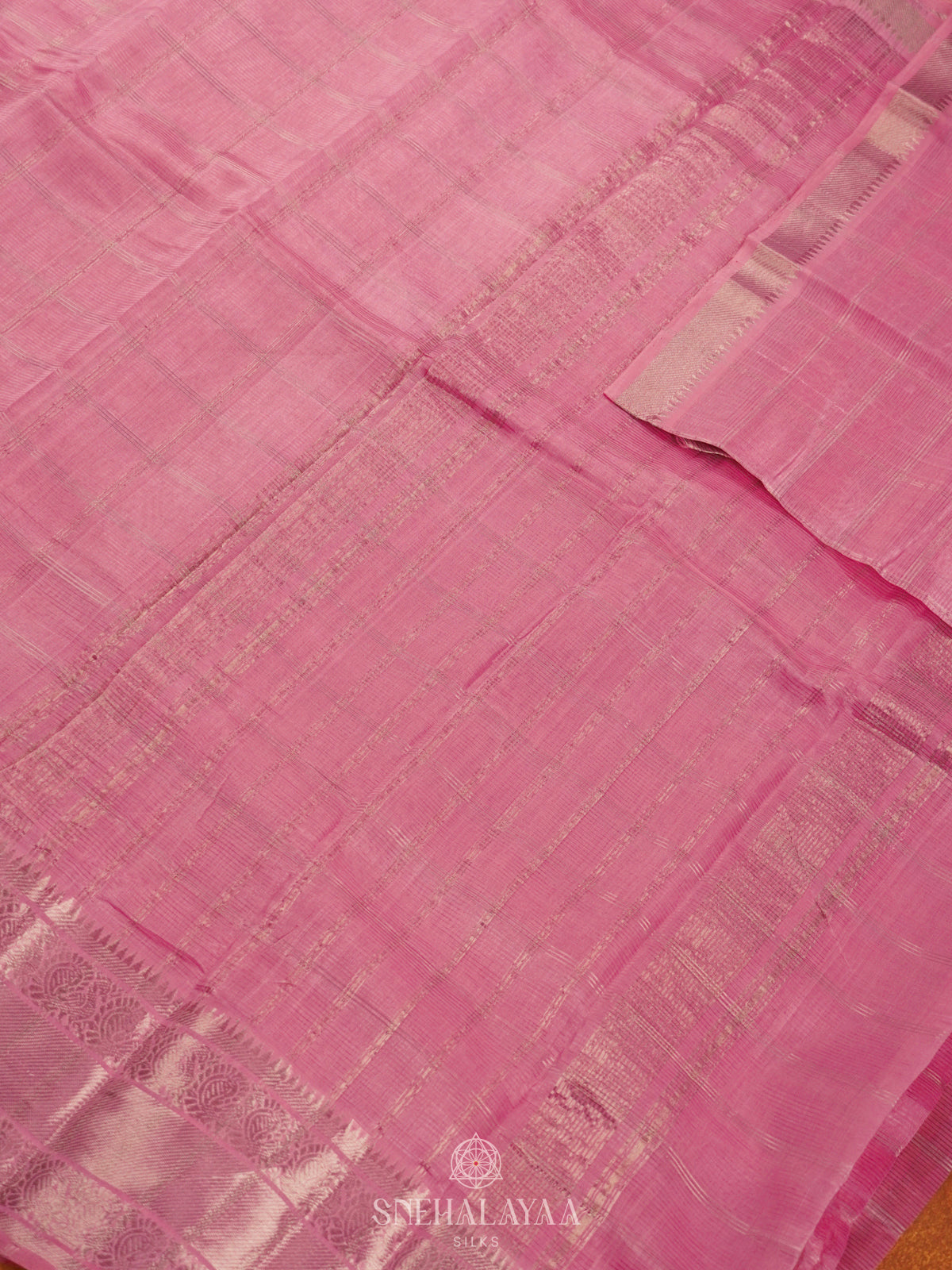 Pink Mangalagiri Silk Cotton Saree