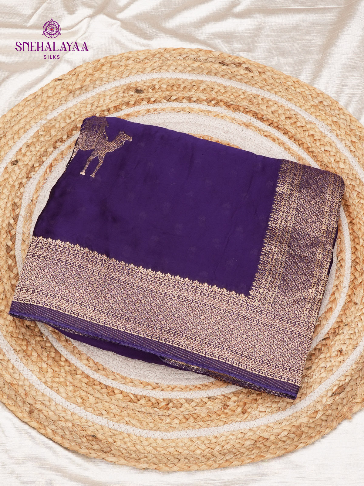 Purple Banaras Silk Saree