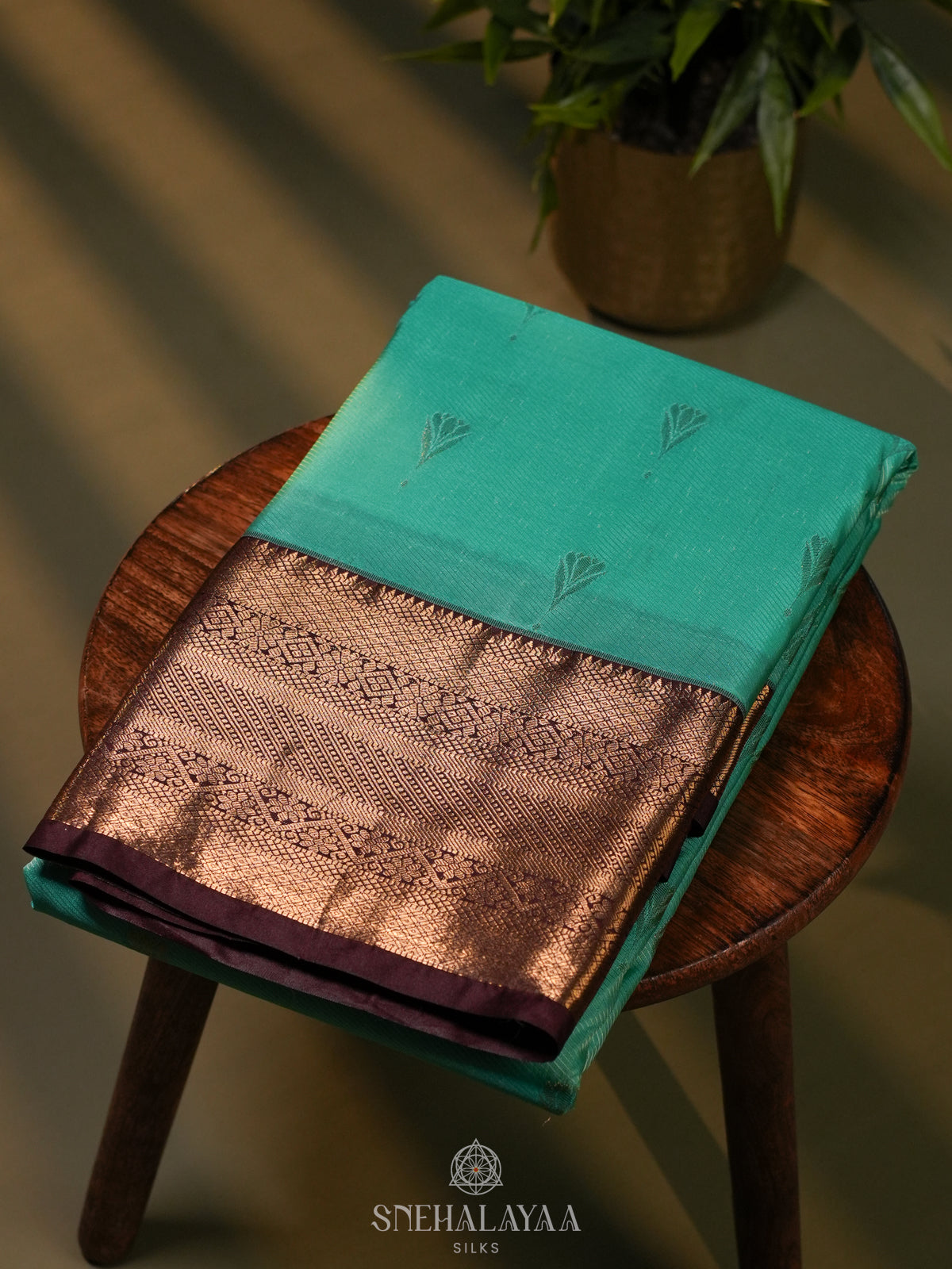 Mint Green Art Silk Saree