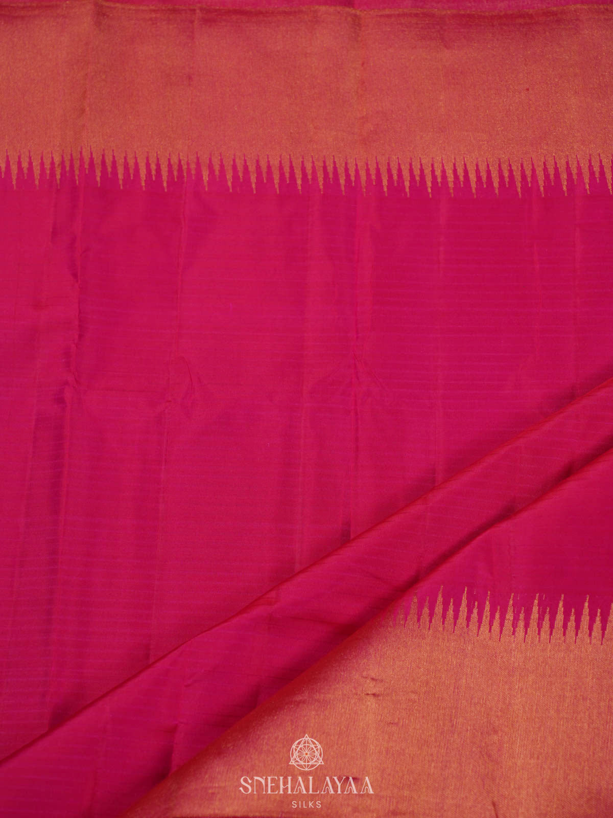 Pink Kanjivaram silk saree