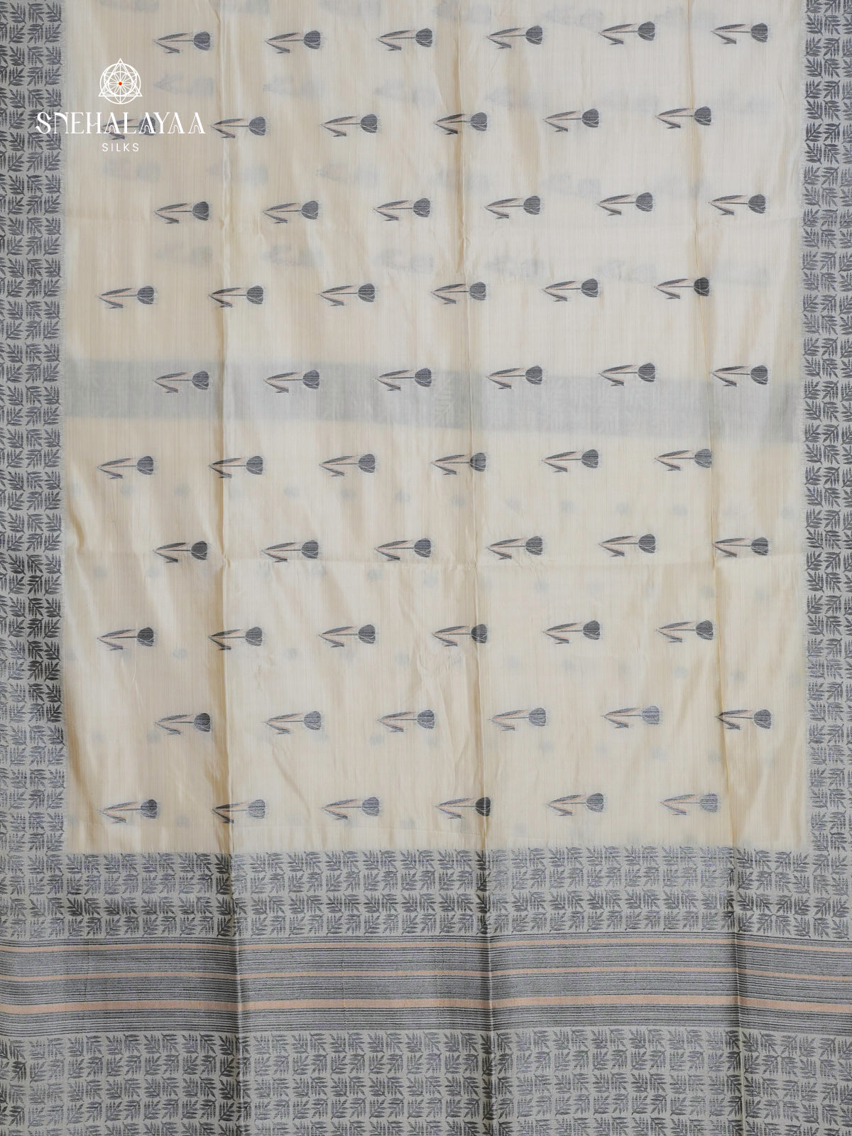 White Dola Silk Saree