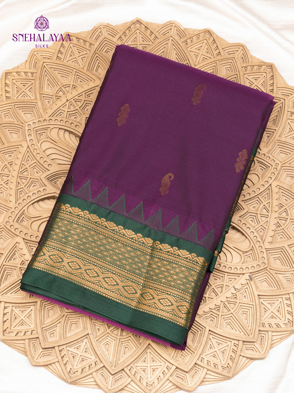 Purple Gadwal Silk Saree