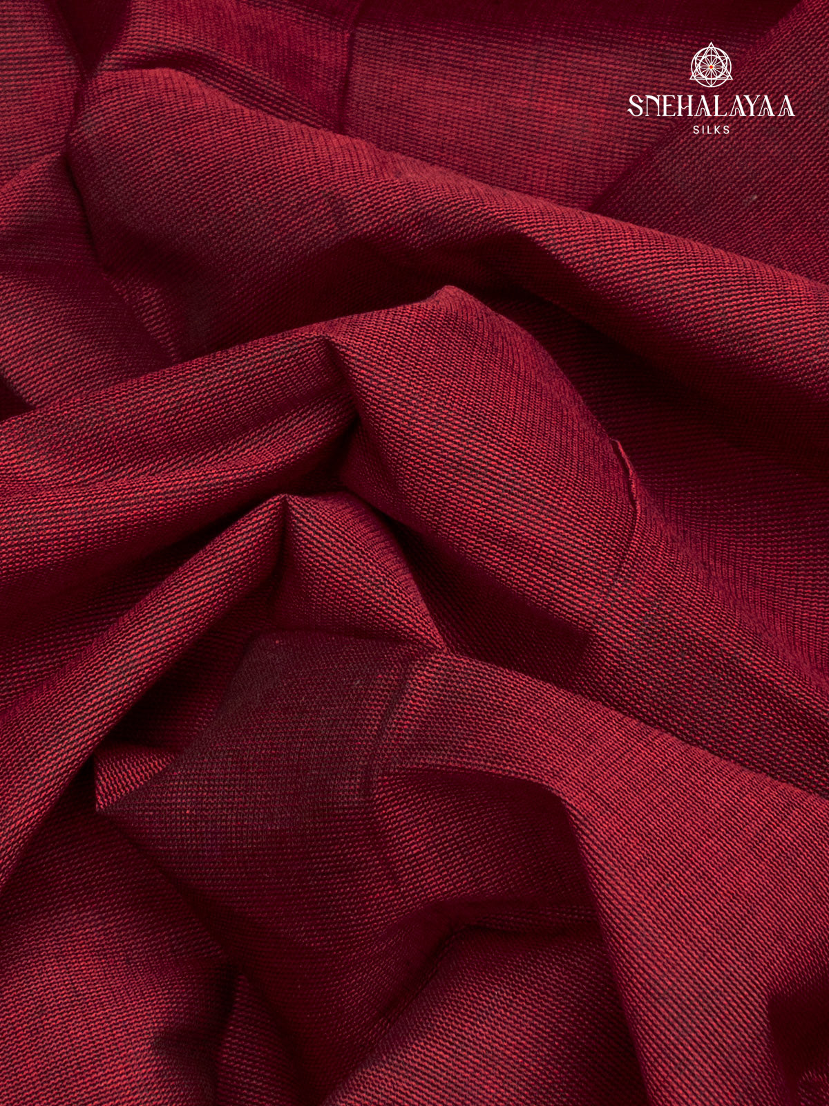 Maroon Pure Kanchi Cotton Saree