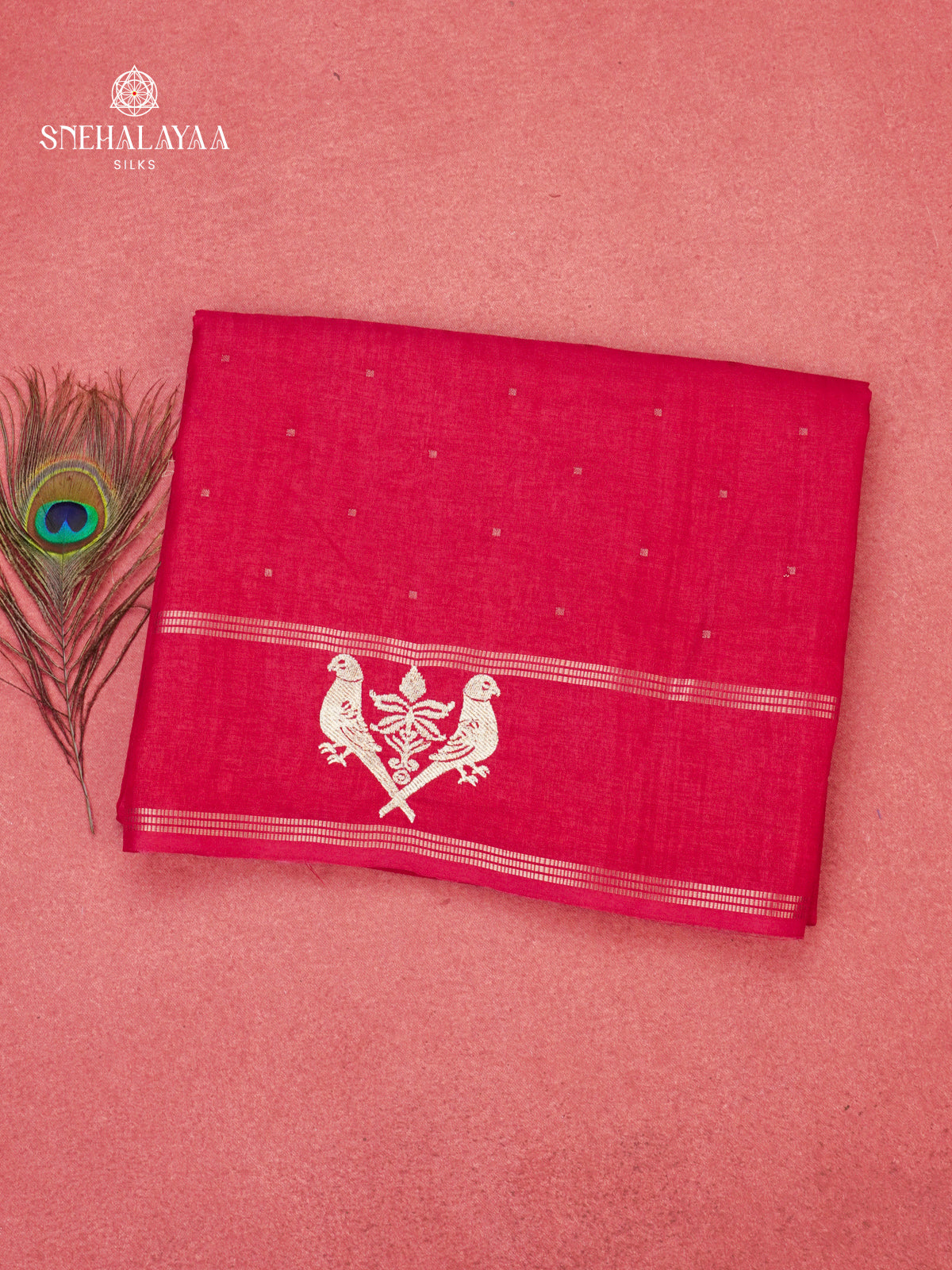 Rani Pink Munga Tussar Embroidery Saree