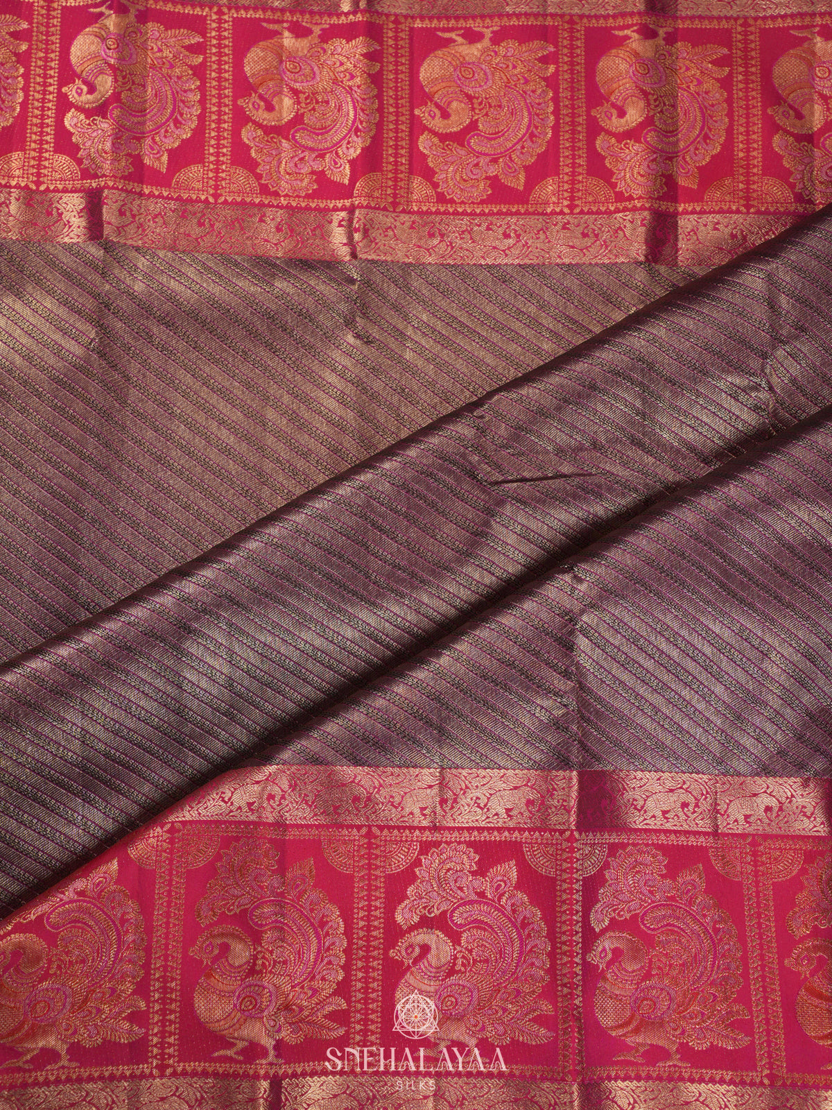 Purple Kanjivaram Silk Saree