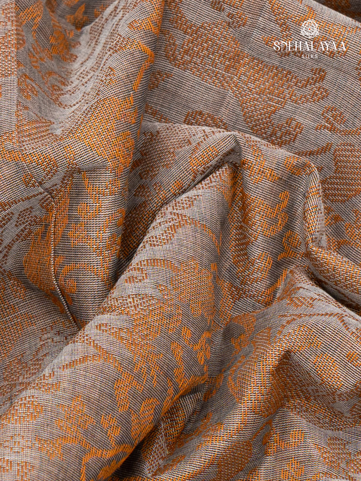 Grey Pure Kanchi Cotton Saree