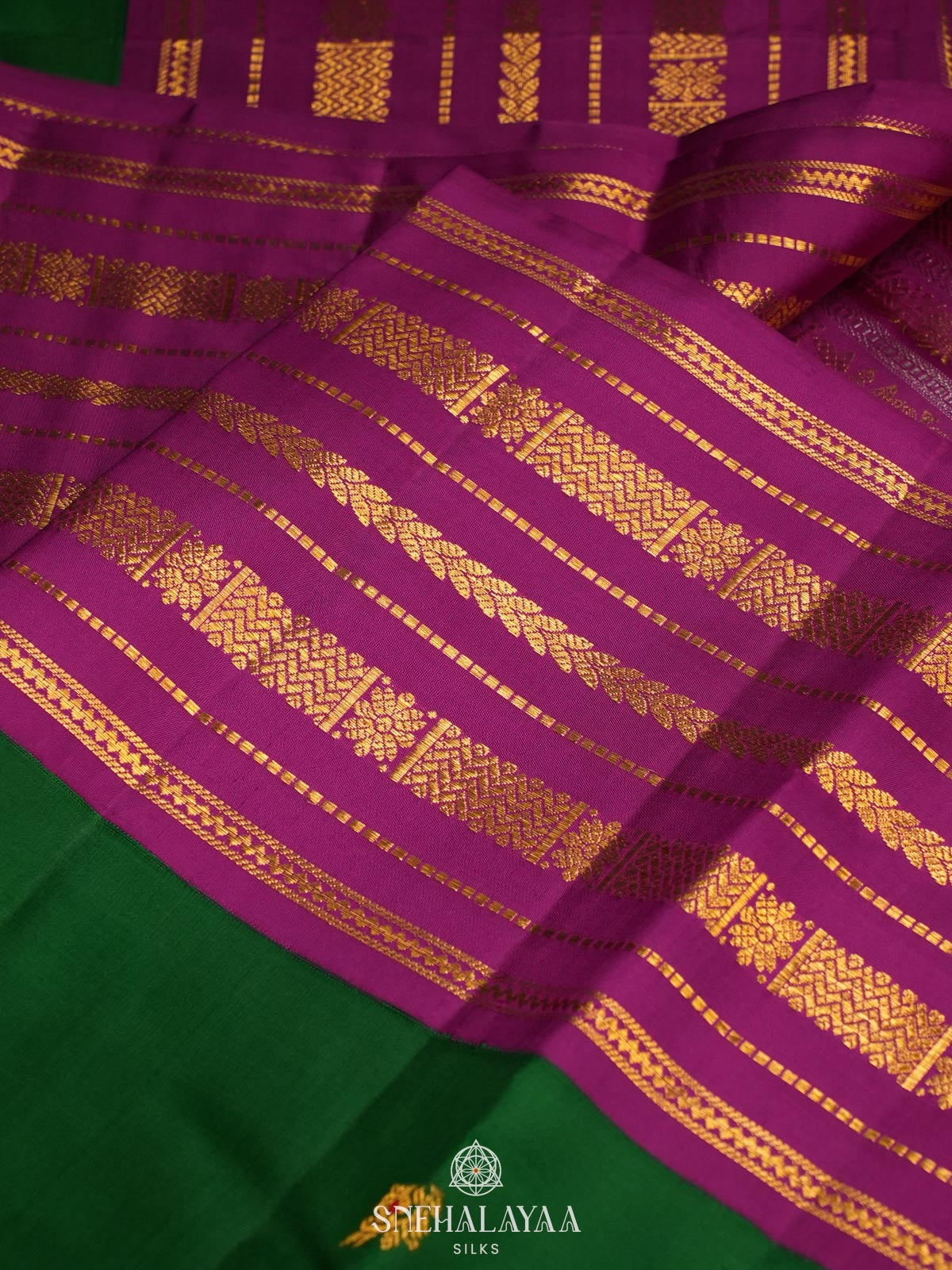 Emerald Green Kanjivaram Silk Saree