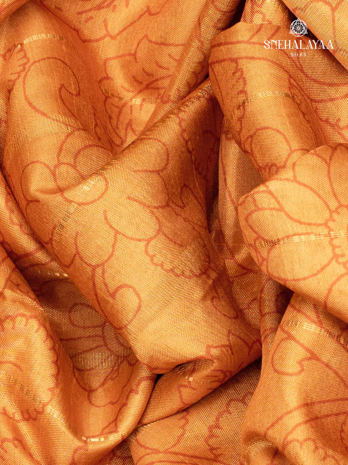 Orange Tussar Saree