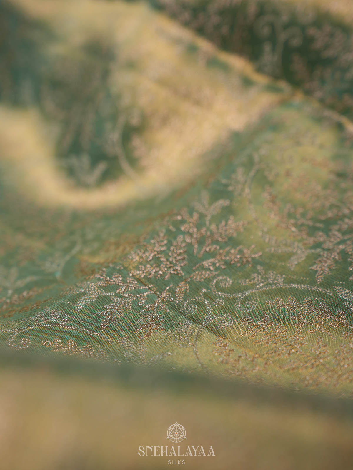 Sage Green Kanjivaram Silk Saree