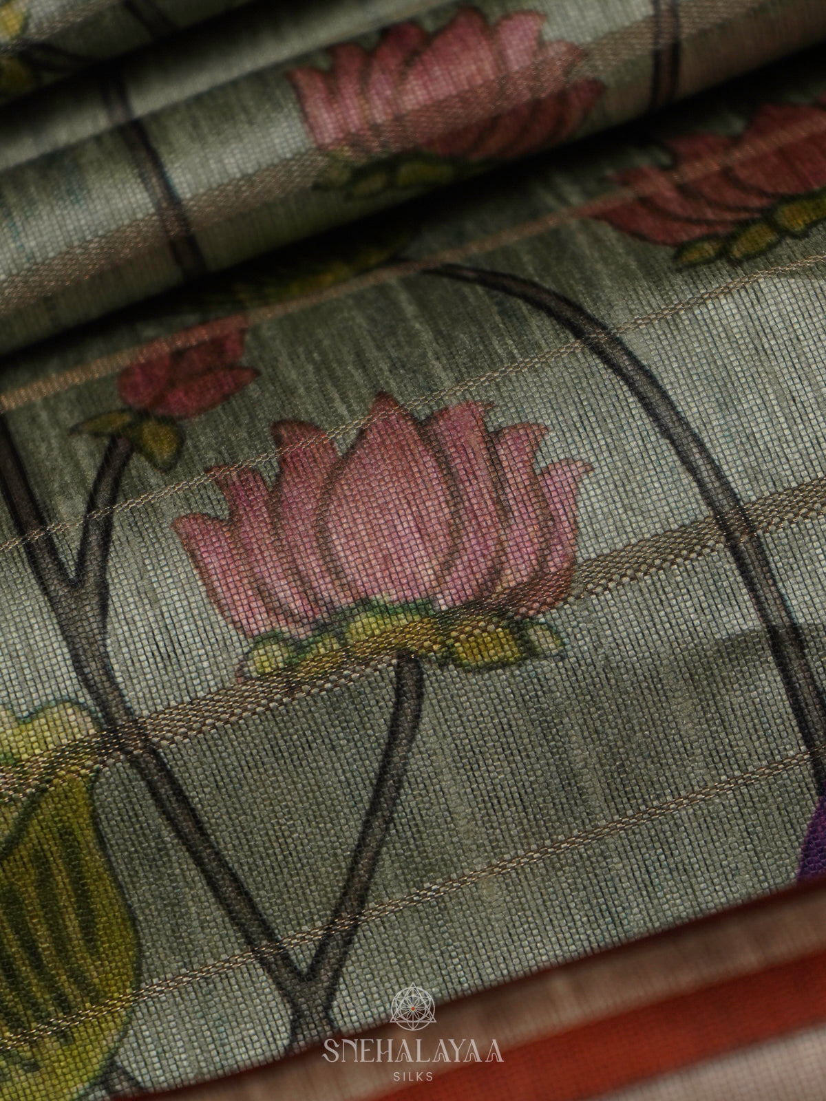 Beige Munga Tussar Saree