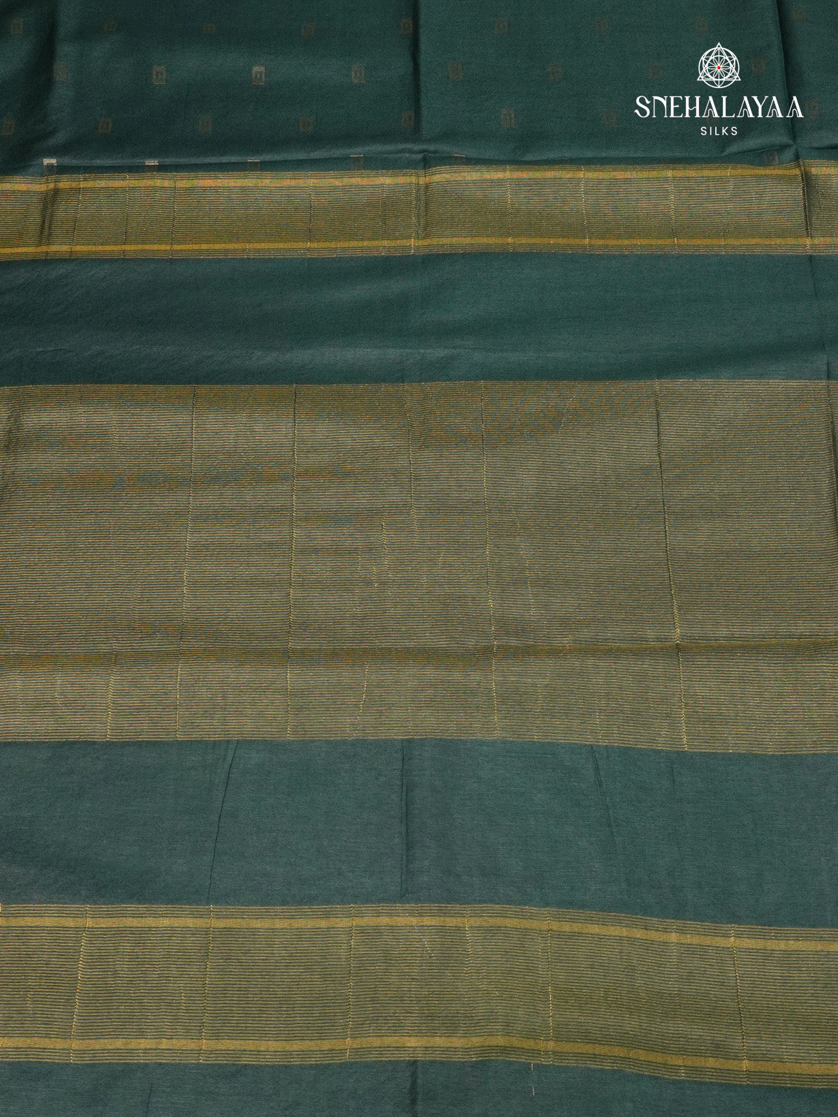 Forest Green Bamboo Silk Saree
