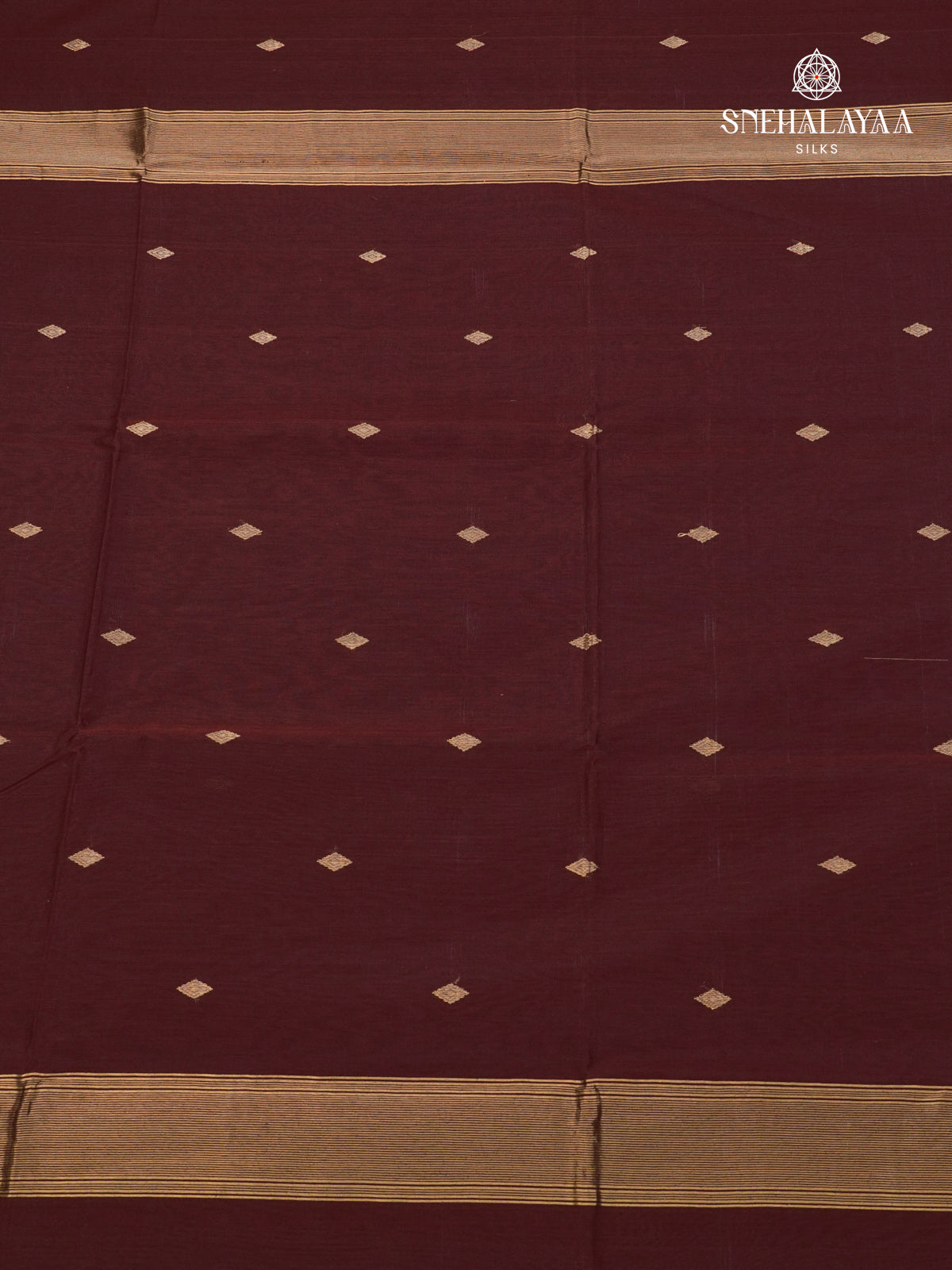 Brown Maheshwari Silk Cotton Saree