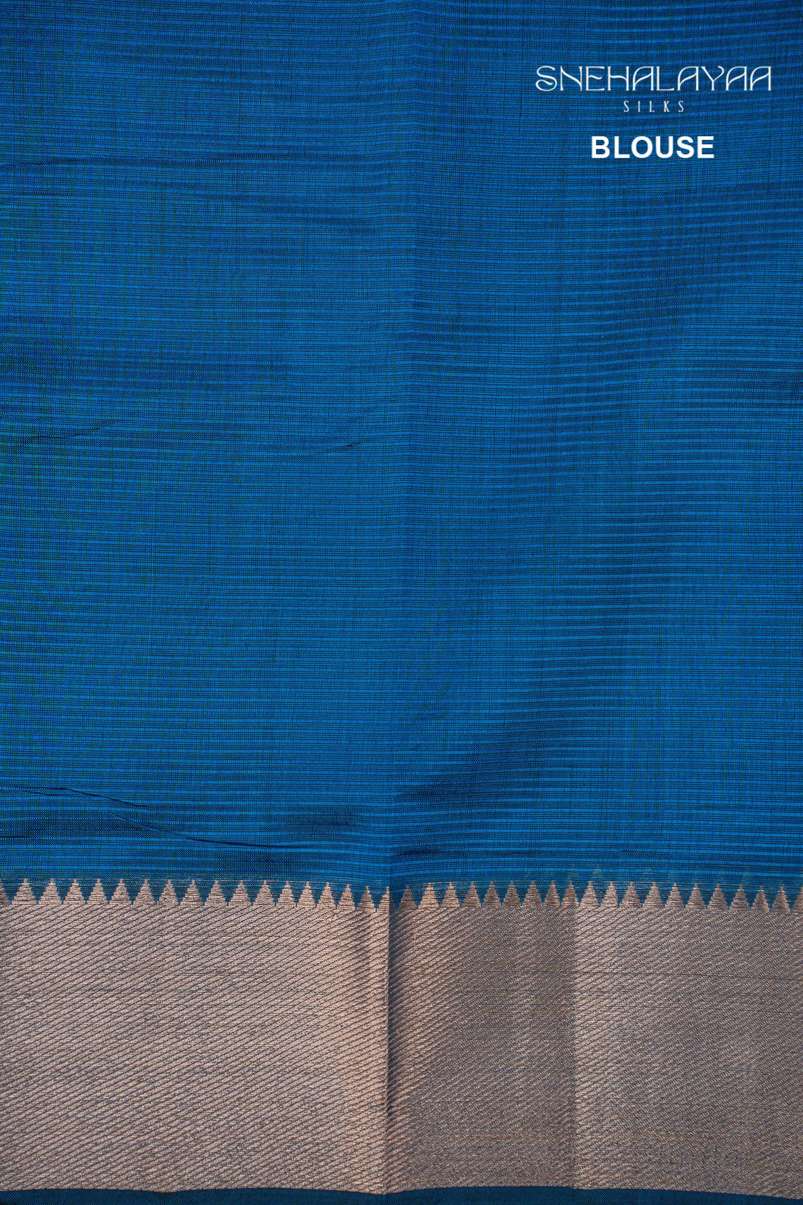 Cobalt Blue Mangalgiri Silk Saree