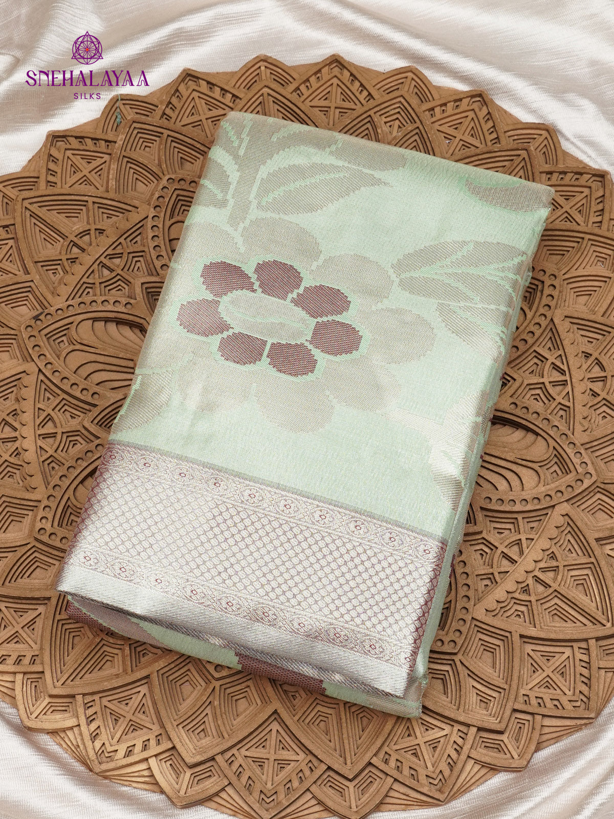Sage Green Art Silk Saree