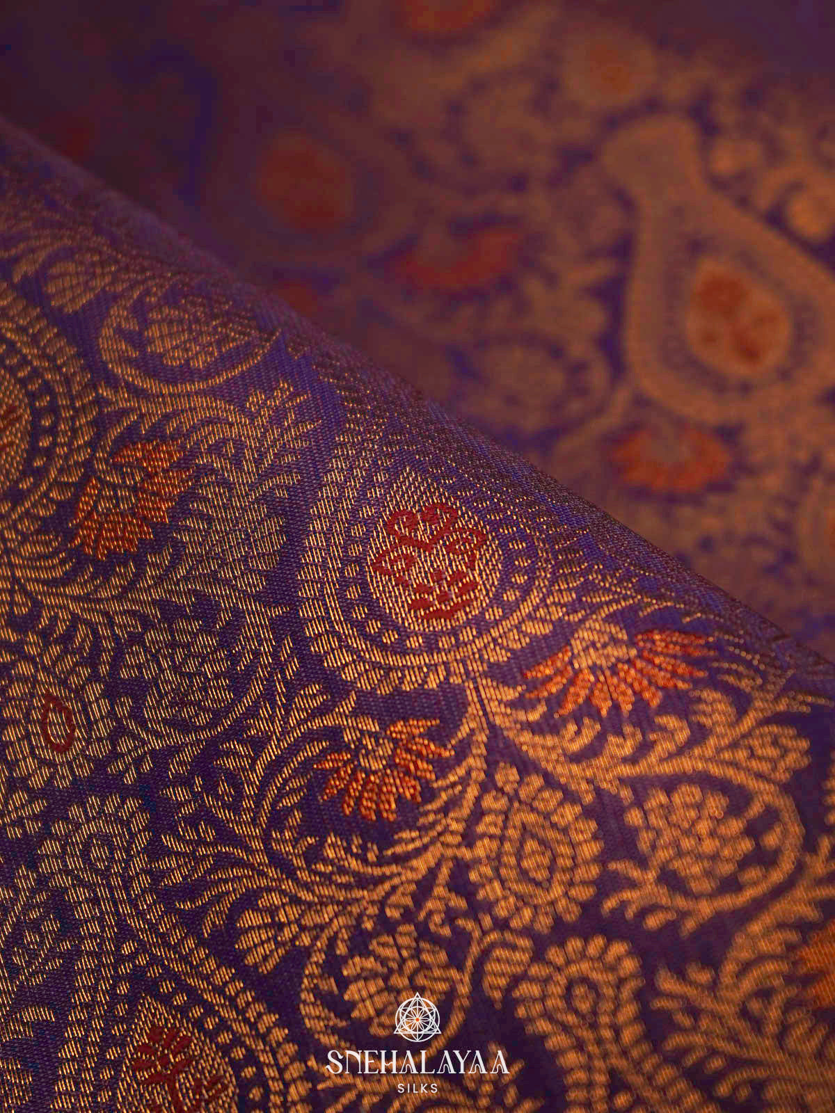 Purple Art Silk Saree