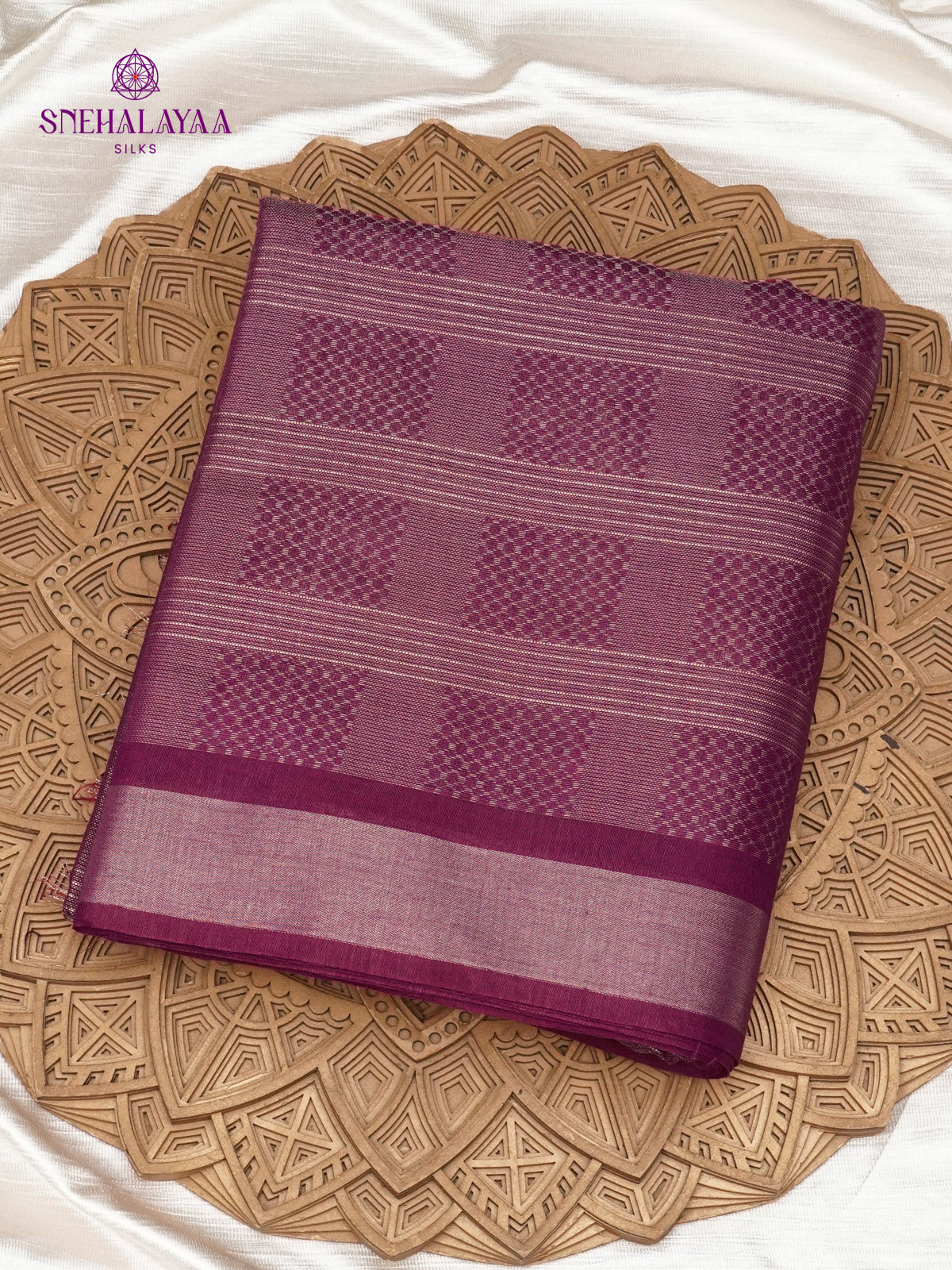Magenta Bamboo Silk Saree